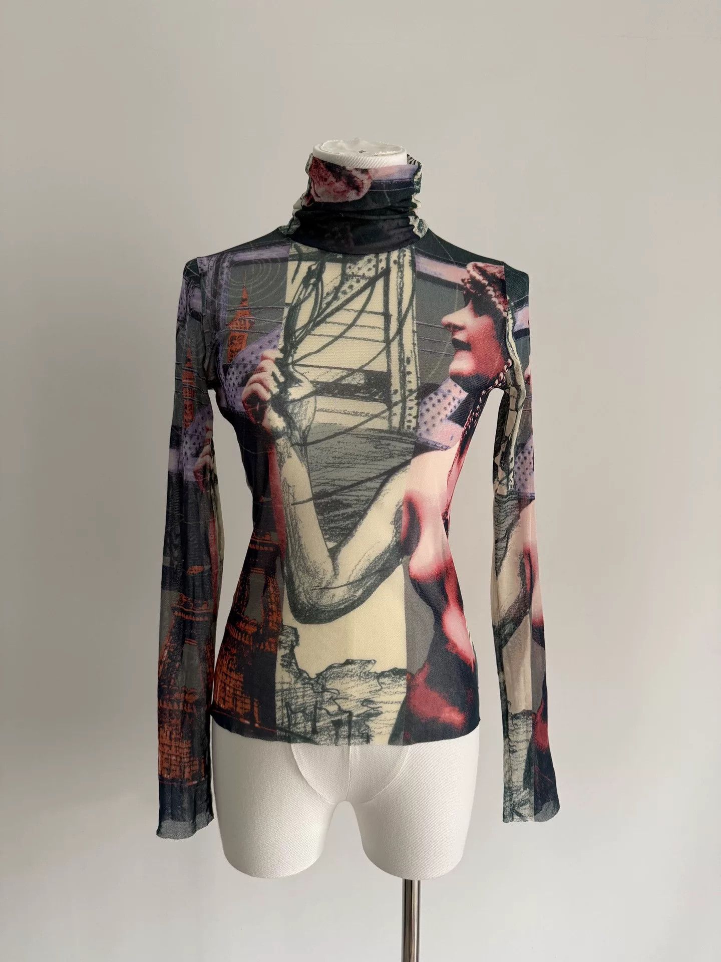Jean Paul Gaultier Sheer Graphic Top