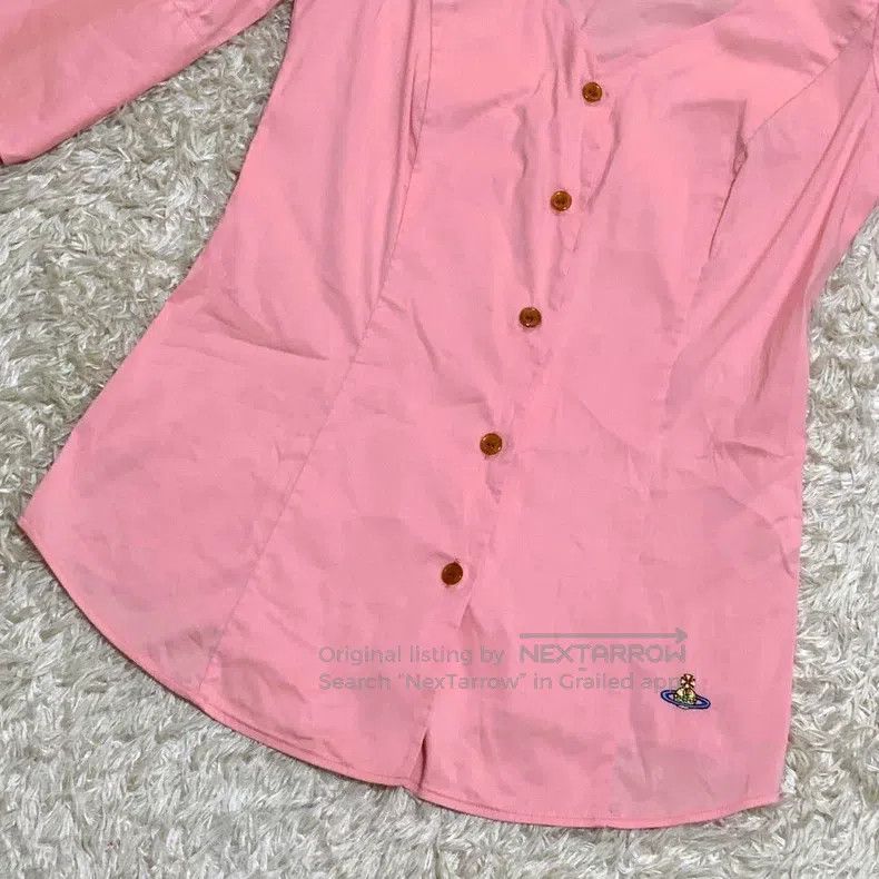 Vivienne Westwood Vivienne Westwood Pink Heart Cutout Saturn Embroidered Shi Size XS / US 0-2 / IT 36-38 - 4 Thumbnail