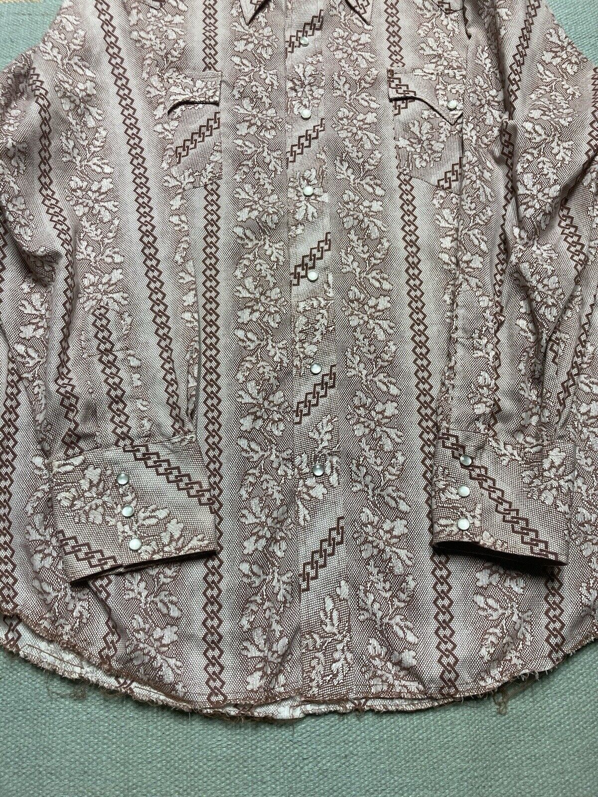 Vintage VTG Chute #1 Pearl snap shirt floral western wear cowboy XXL Size US XXL / EU 58 / 5 - 2 Thumbnail