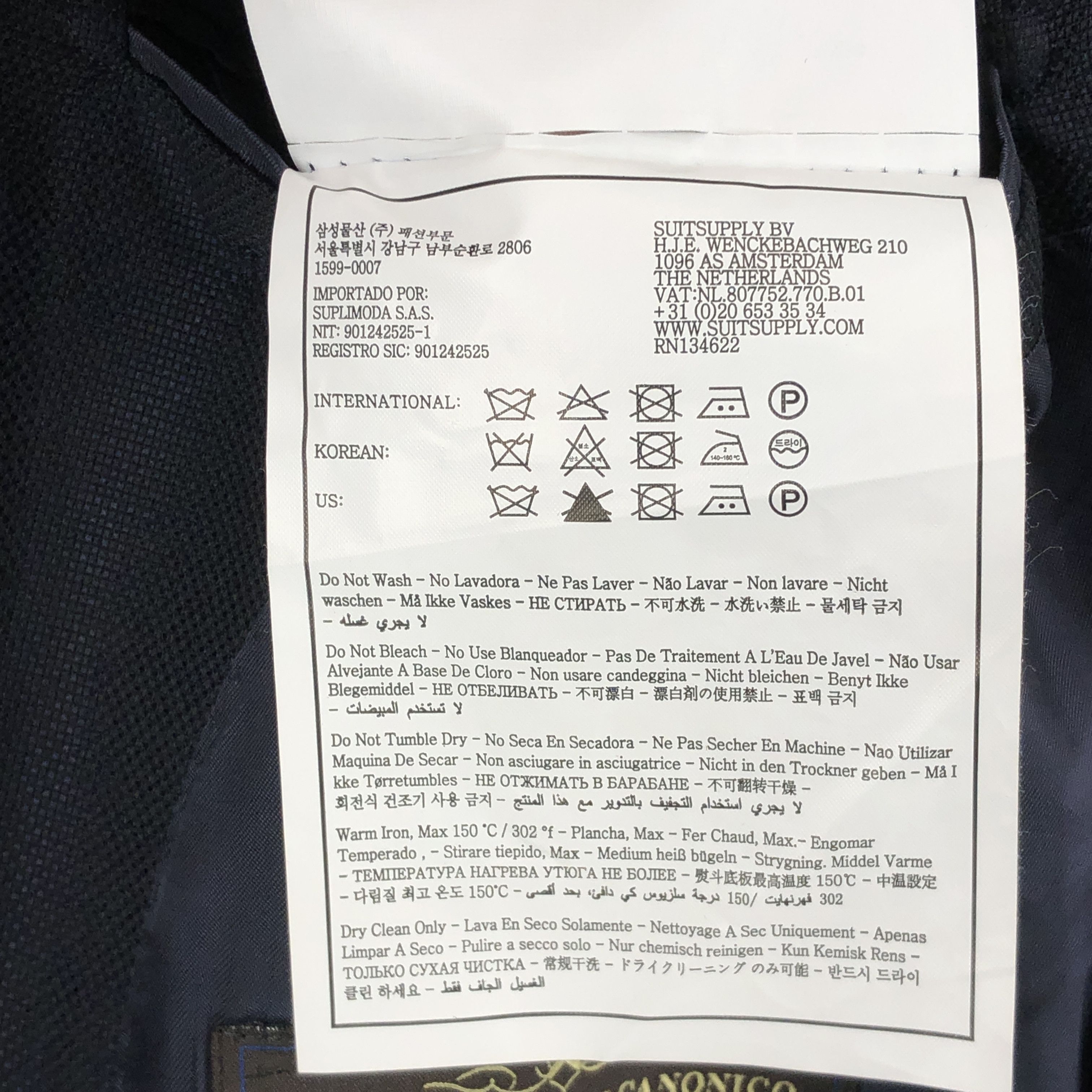 Suitsupply Washington Notch Lapel Wool Blazer Size EU:50; UK:40; US:40S Size 40S - 10 Thumbnail
