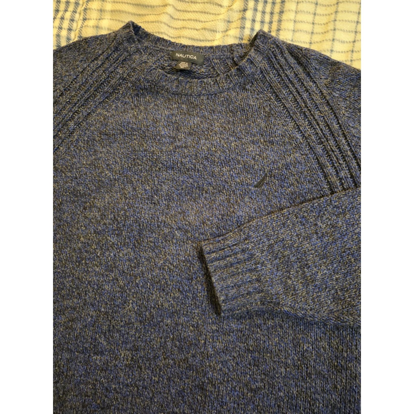 Nautica VINTAGE Nautica Sweater Crewneck Knit Wool & Cotton Blend Blue XL Men Regular Size XL Size US XL / EU 56 / 4 - 2 Thumbnail