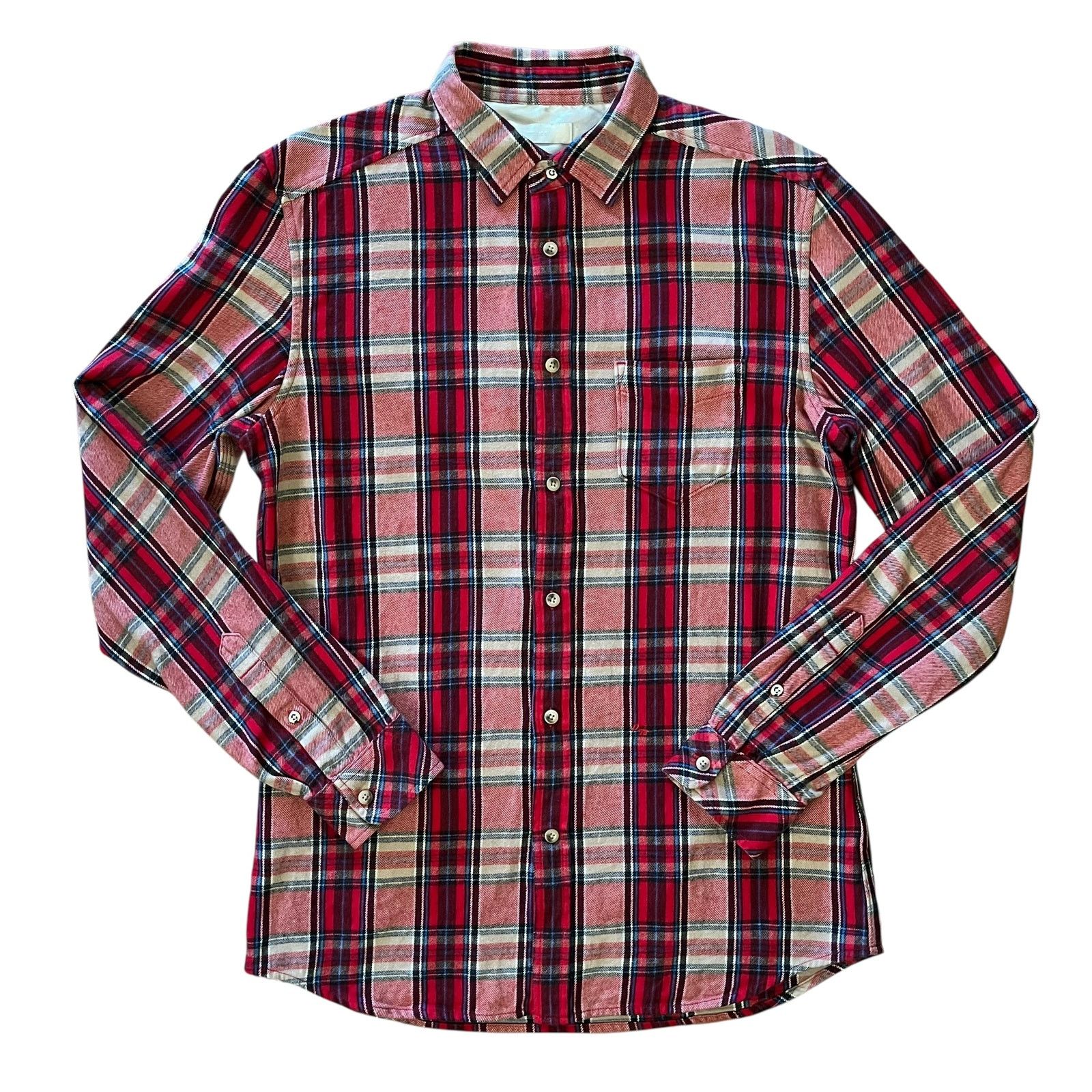 Diesel Diesel Red Plaid Check Cotton Button-Down Flannel Shirt Size US L / EU 52-54 / 3 - 1 Thumbnail