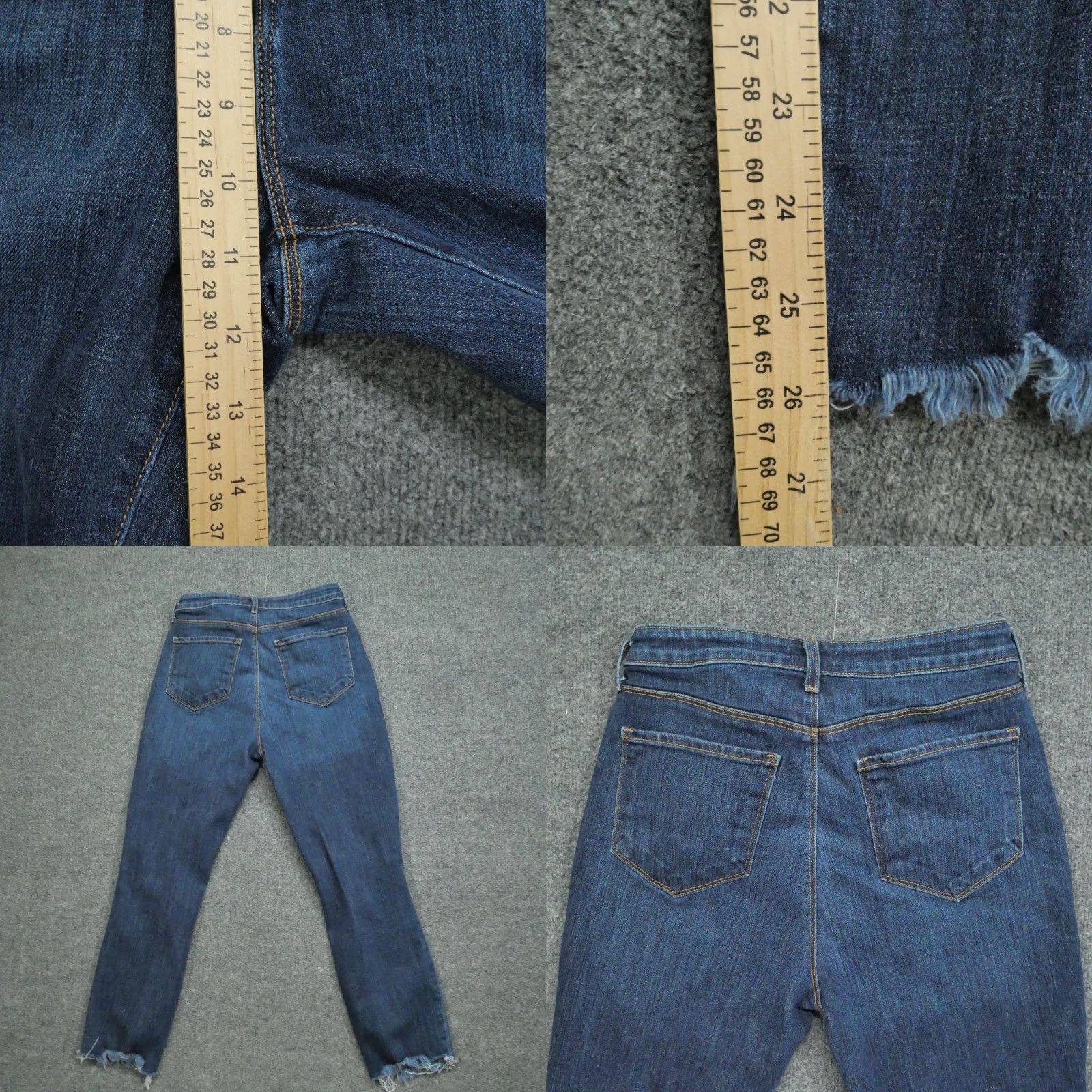 L'AGENCE L'Agence Jeans Women 28 Blue Distressed Dark Wash Holes Grunge Size 30" / US 8 / IT 44 - 8 Thumbnail