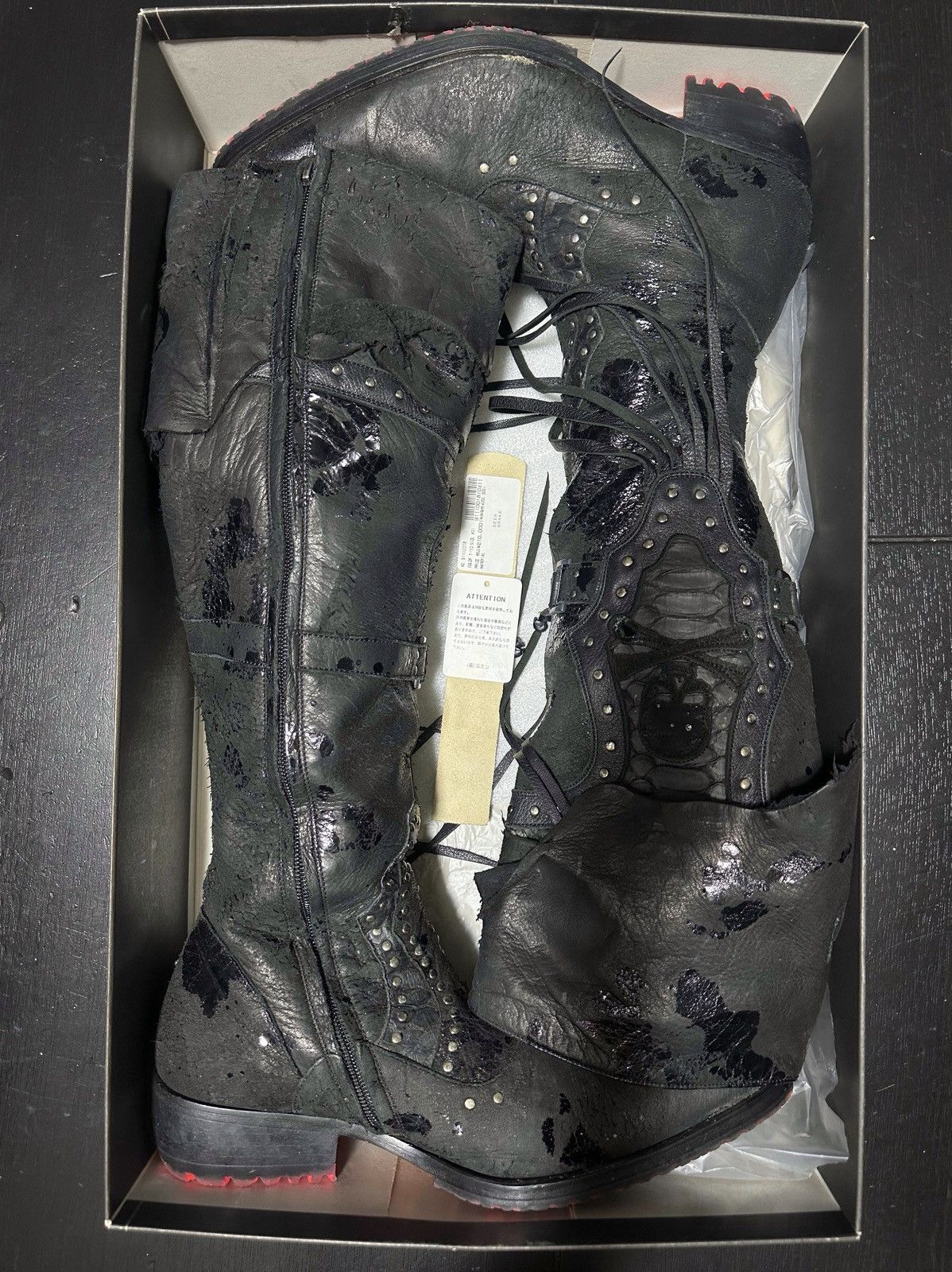 Roen Hiromu Takahara Deerskin Leather Boots Size US 10 / EU 43 - 1 Thumbnail