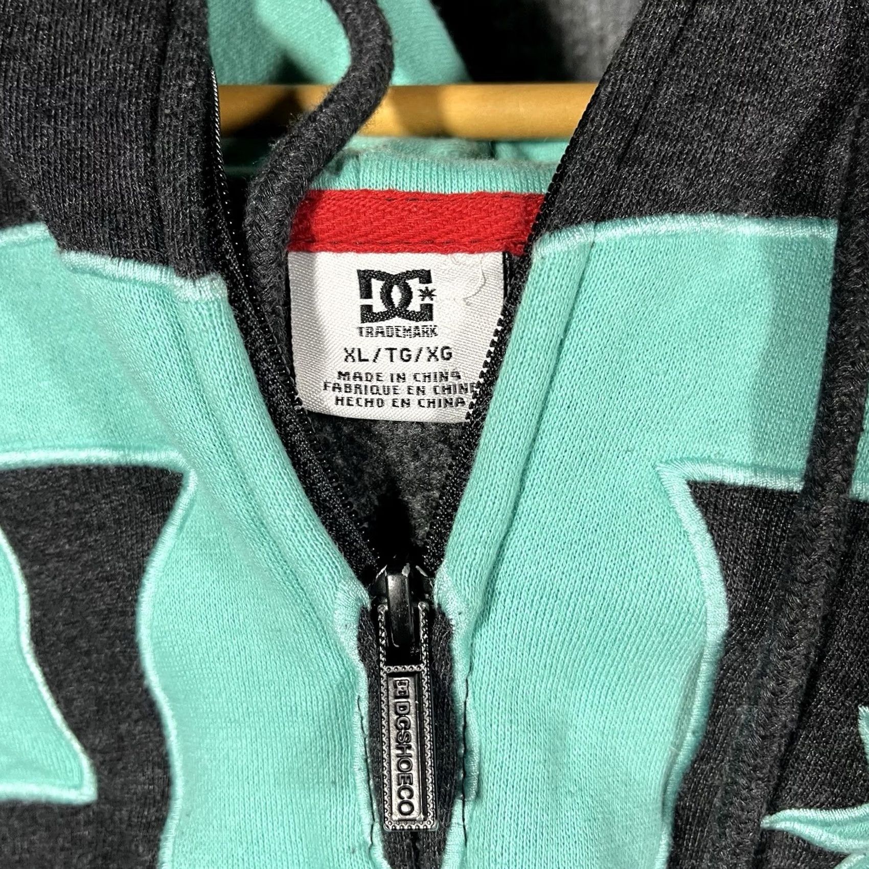 Vintage VINTAGE DC Hoodie Mens XL Gray Skate Grunge Y2K Star Zip Tiffany Blue Size US XL / EU 56 / 4 - 3 Thumbnail