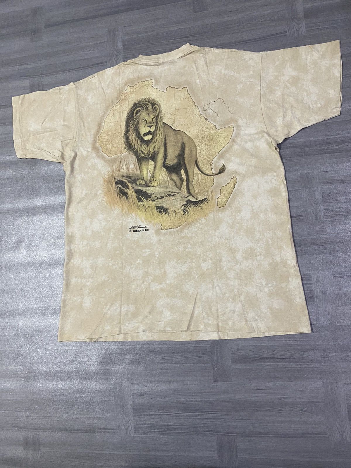 Liquid Blue Vintage Rare 1994 Liquid Blue Lion Tie-Dye Shirt Size US XXL / EU 58 / 5 - 13 Thumbnail