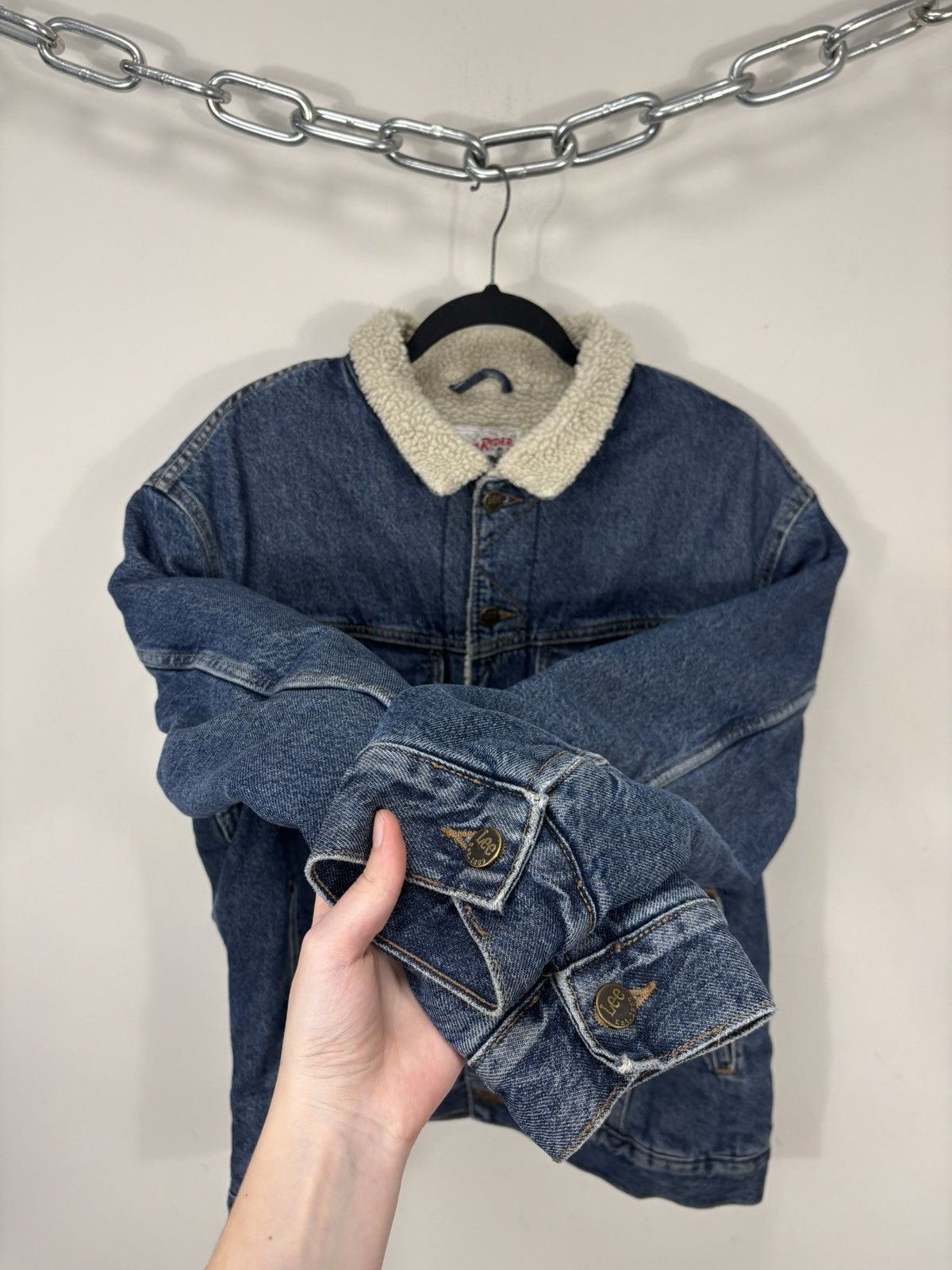 Lee Vintage Lee Storm Rider Men’s Blue Lined Sherpa Denim Jacket Size US L / EU 52-54 / 3 - 9 Thumbnail