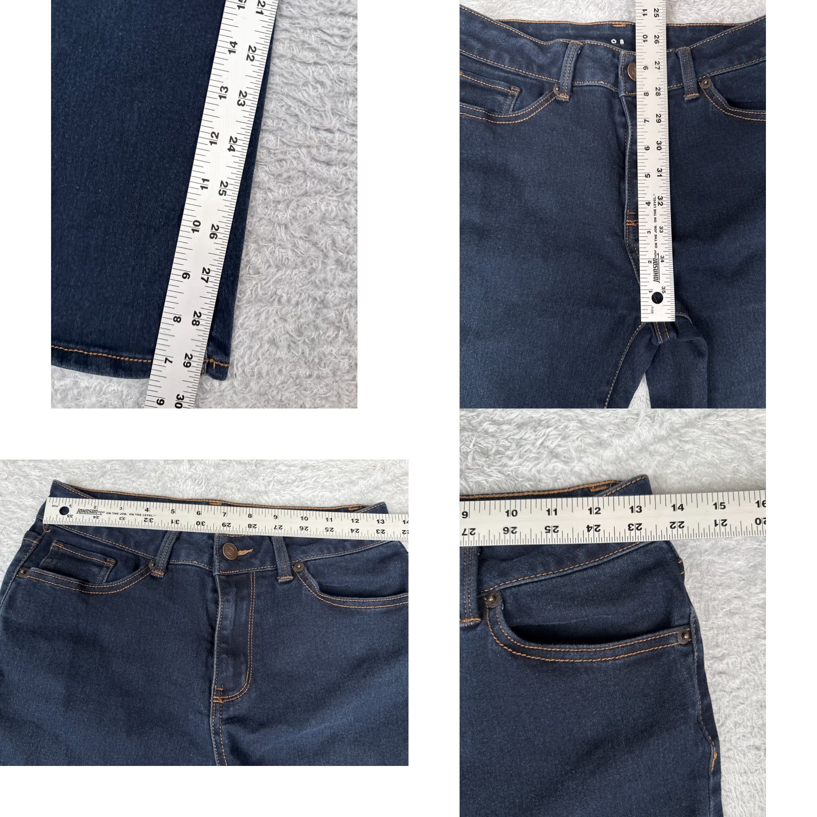 Vintage No Boundaries Jeans Juniors 7 Blue Denim Bootcut Dark Wash 27x30 Cotton Stretch 5-Pocket Womens Regular Size 28" / US 6 / IT 42 - 8 Thumbnail