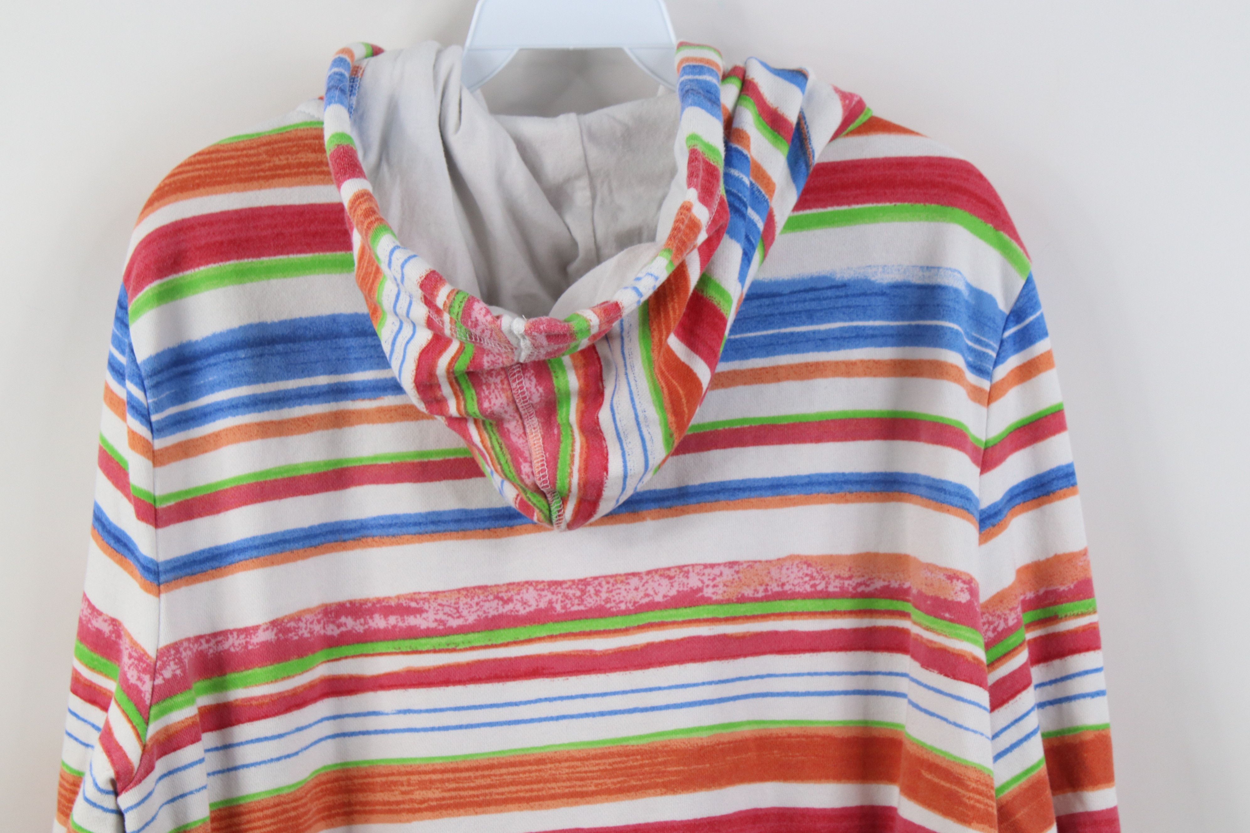 Tommy Hilfiger Vintage Y2K Tommy Hilfiger Terry Rainbow Full Zip Hoodie Size XXL / US 16-18 / IT 52-54 - 14 Thumbnail