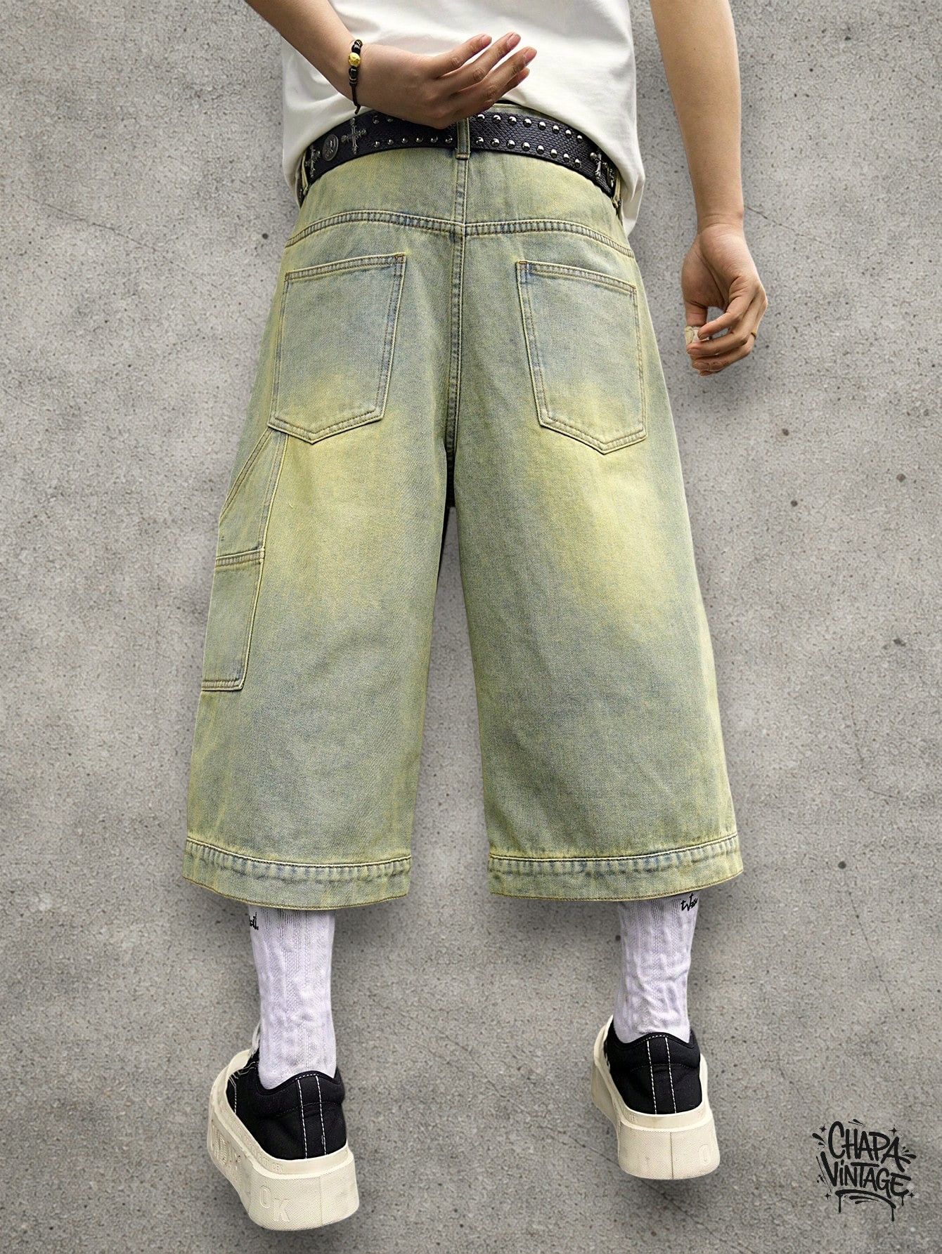 Japanese Brand Wide washed shorts Size US 34 / EU 50 - 4 Thumbnail