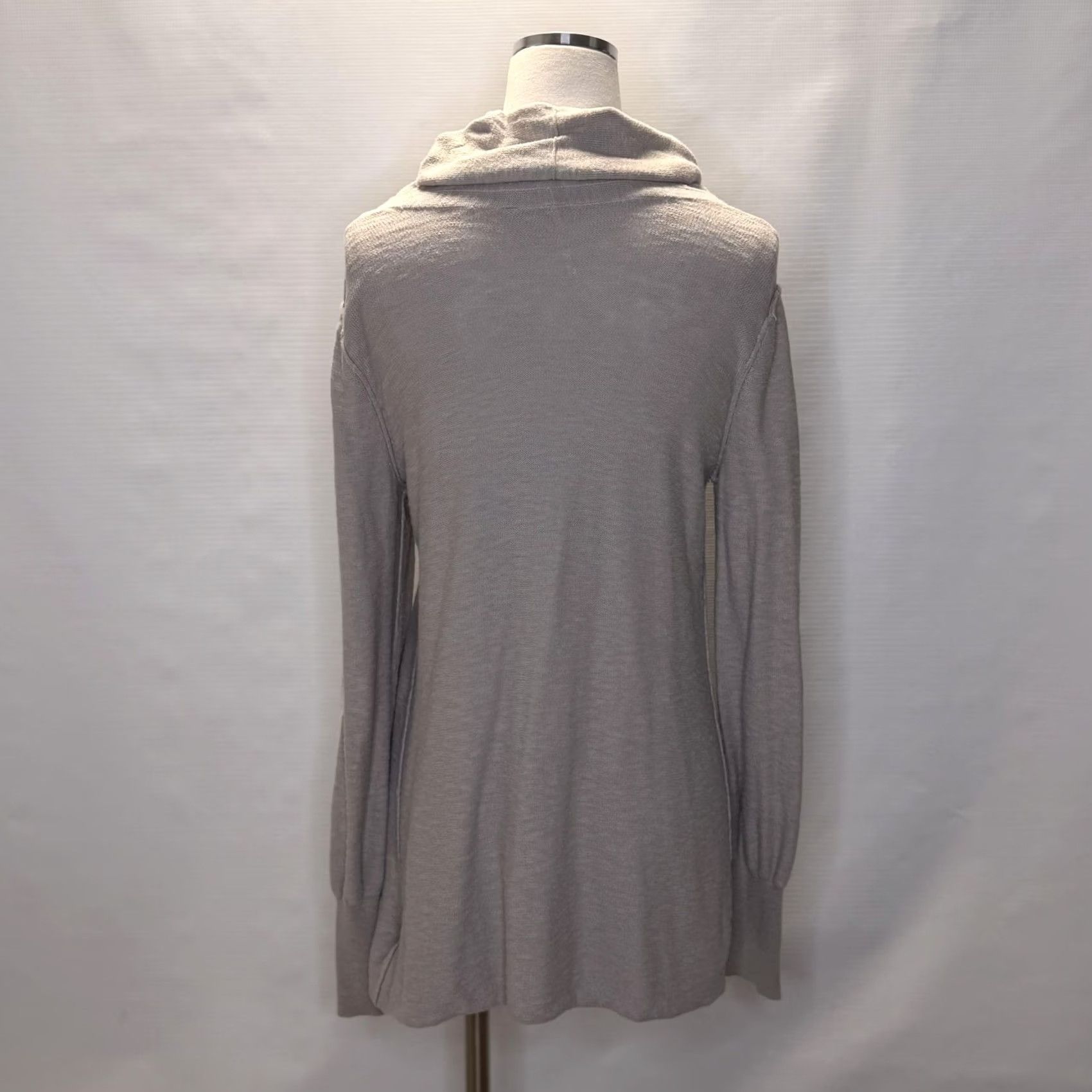 Free People VINTAGE Free People Cardigan Sweater Womens Small Gray Shawl Collar Open Front Knit Size S / US 4 / IT 40 - 3 Thumbnail