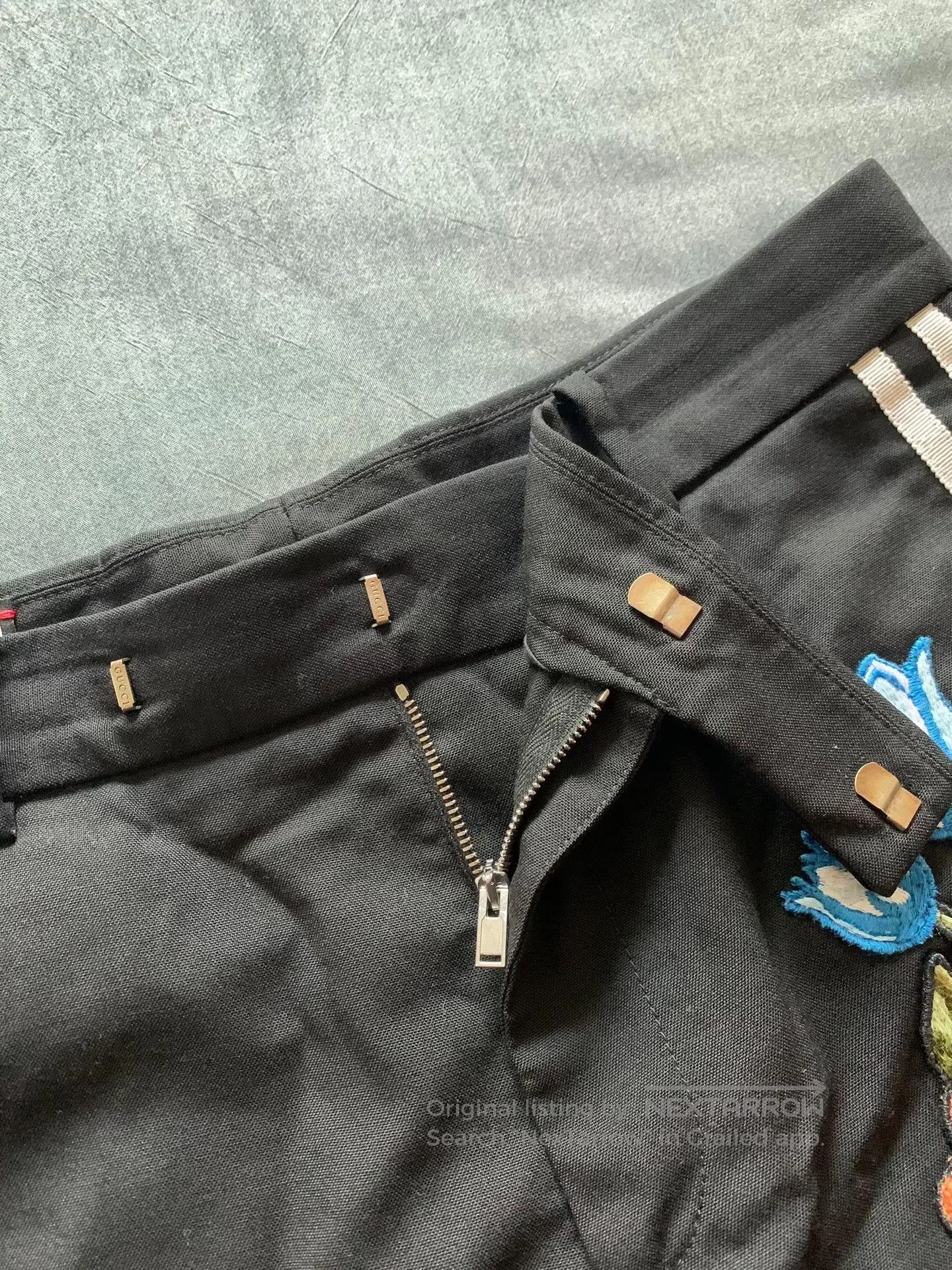 Gucci Gucci Side Stripe Embroidered Floral Shorts. Size US 28 / EU 44 - 4 Thumbnail