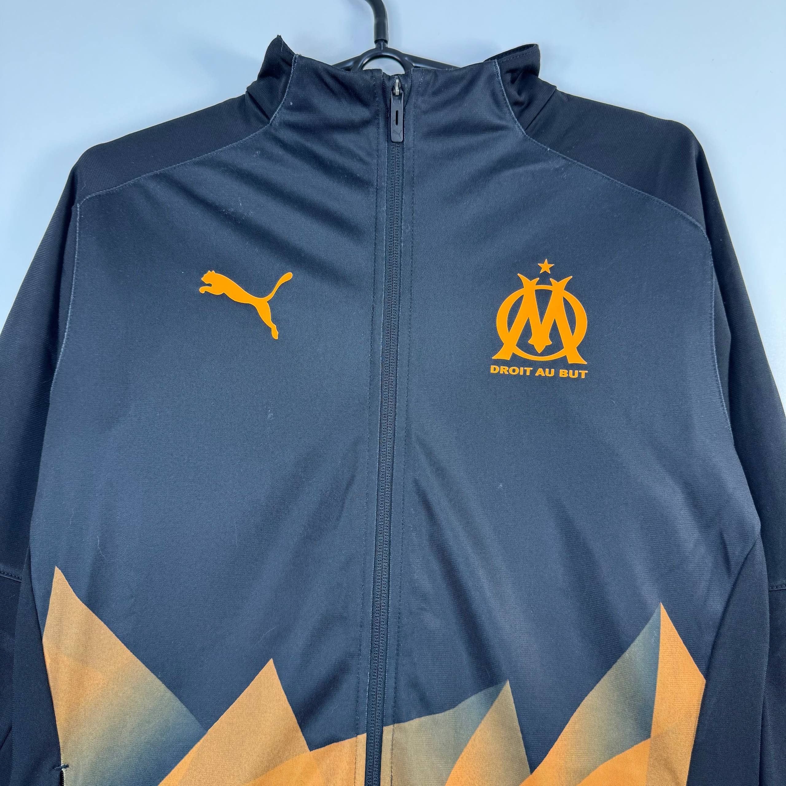 Puma Puma Olympique Marseille Jacket Black Orange Mens Size XS Size US XS / EU 42 / 0 - 2 Thumbnail