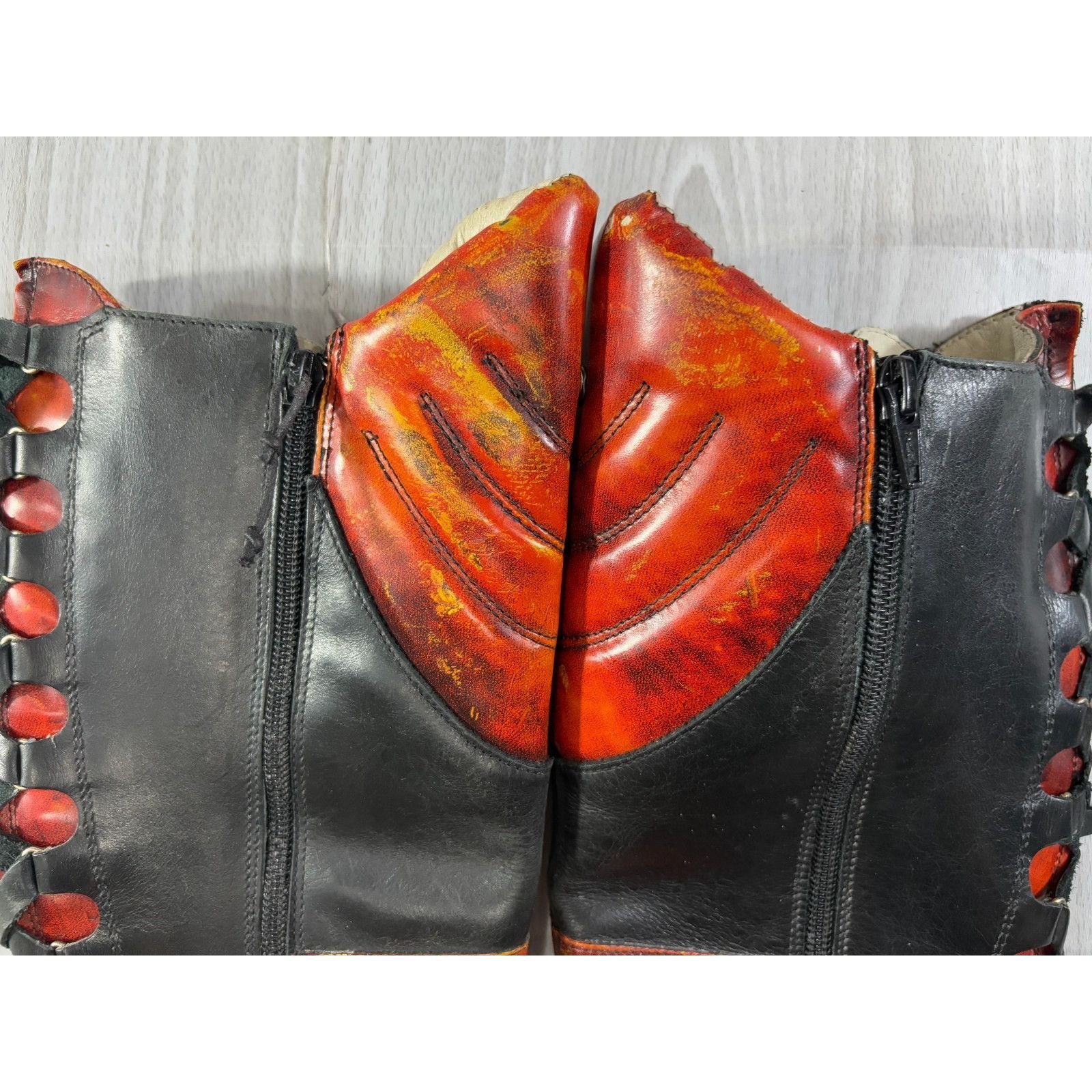 New Rock NEW ROCK M9006 flame accent high hell boots size 37 EU 7 US Size US 7 / IT 37 - 8 Thumbnail