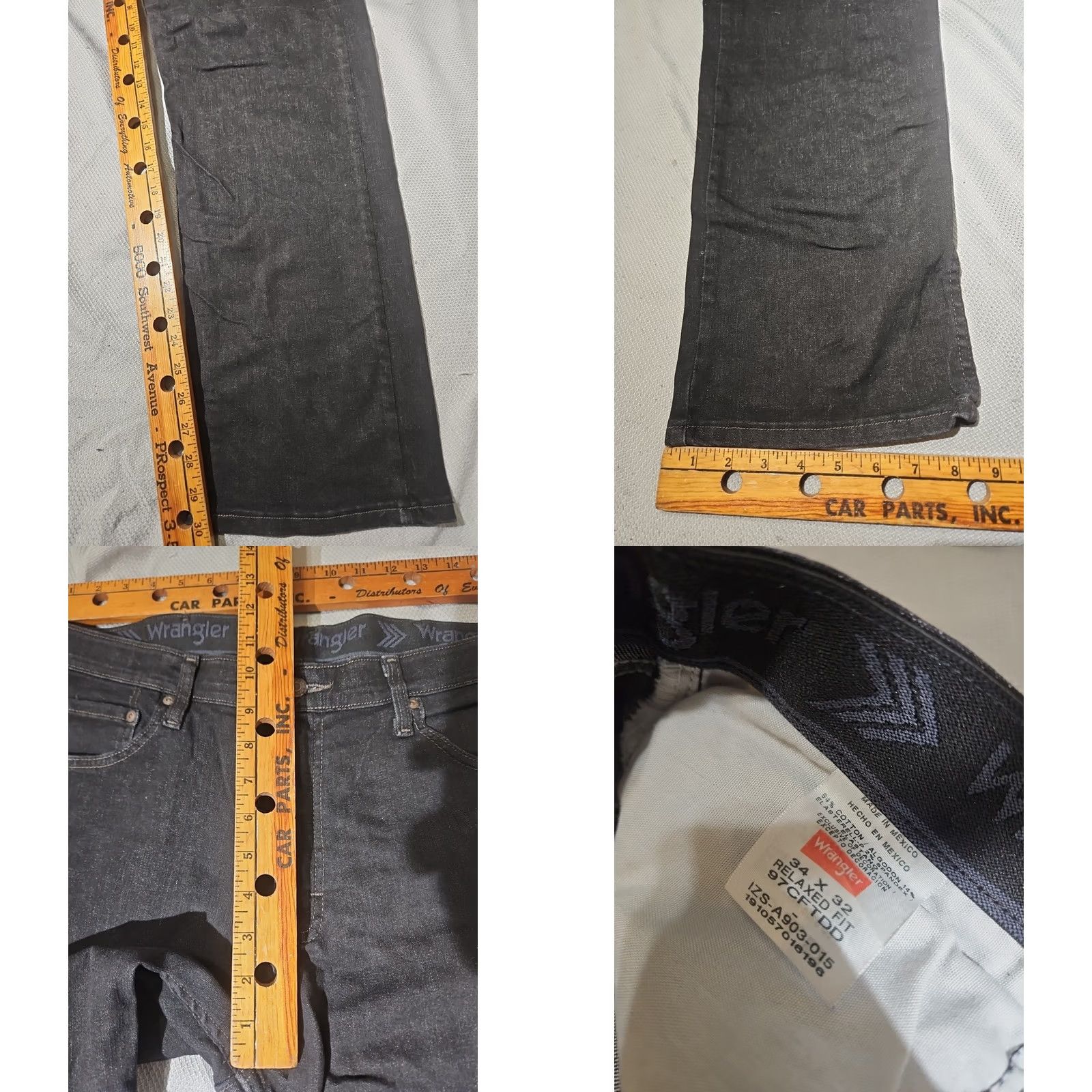 Wrangler Wrangler Jeans Mens 34x32 Black Denim Western Cowboy Straight Casual Pants Shirt? Size US 34 / EU 50 - 8 Thumbnail