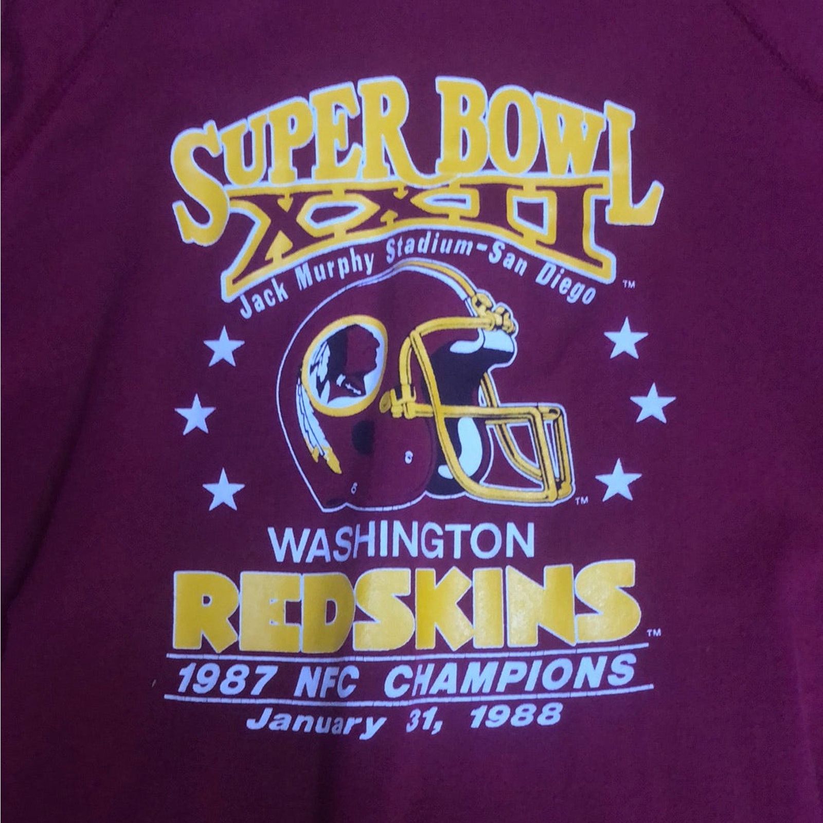NFL Vintage 1988 NFL Super Bowl XL Washington Redskins 2XL Size US XXL / EU 58 / 5 - 2 Thumbnail
