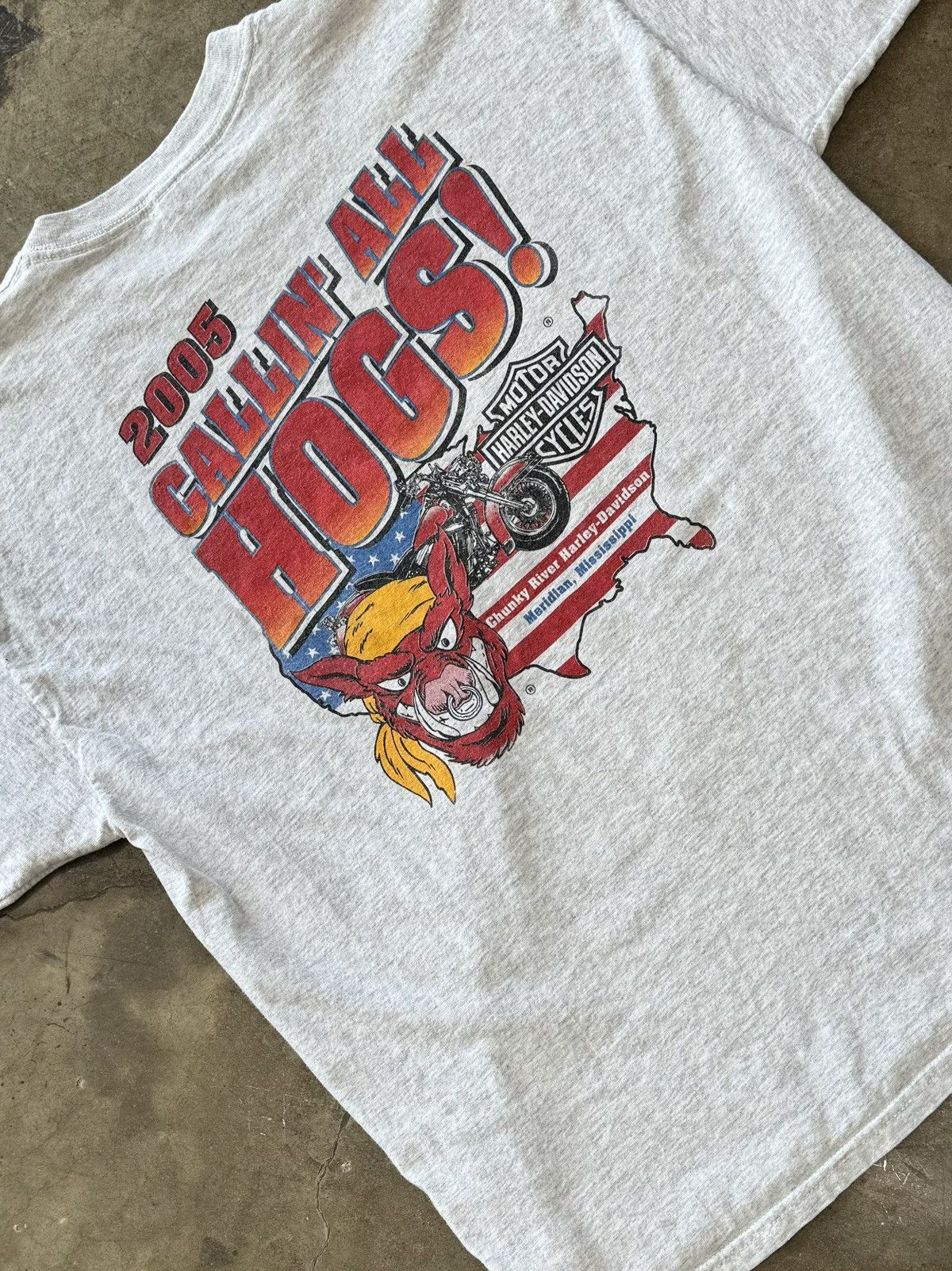 Harley Davidson Vintage Harley Davidson Callin All Hogs Mississippi Tee XL Size US XL / EU 56 / 4 - 1 Thumbnail