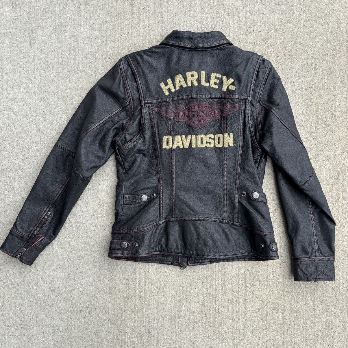 Harley Davidson Vintage Y2K Harley Davidson Leather Biker Jacket Size S / US 4 / IT 40 - 1 Thumbnail