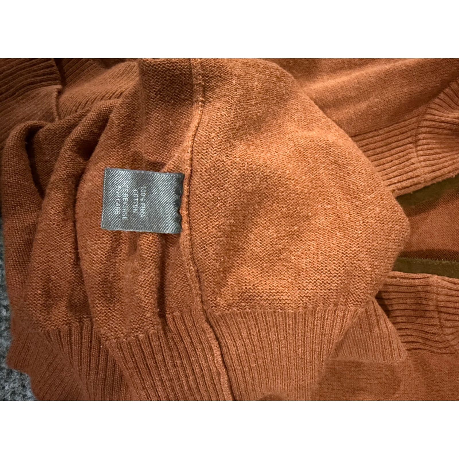Johnston & Murphy Johnston & Murphy Sweater Vest Mens XL Orange 1/4 Zip Knit Cotton Ribbed Classic Vest Winter Casual Mens XL Orange Knit Vest 1/4 Zip Size US XL / EU 56 / 4 - 6 Thumbnail