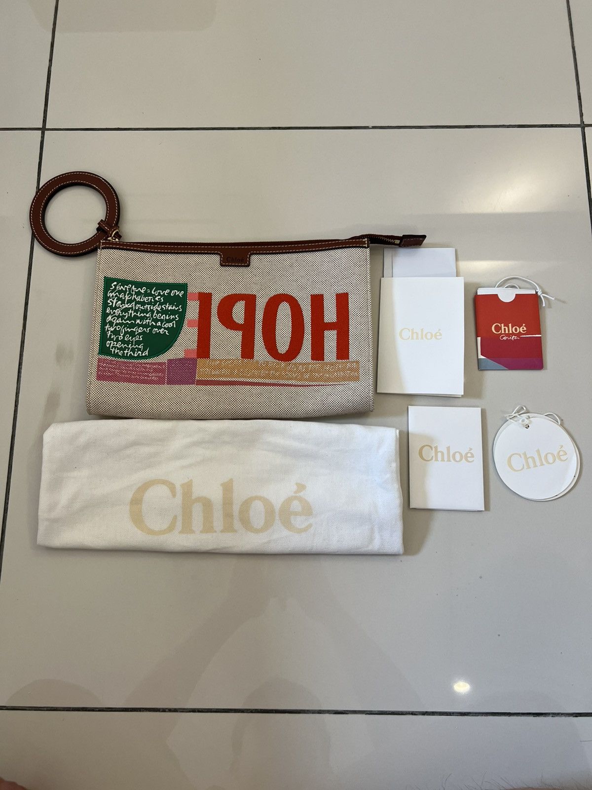 Chloé X Corita Kent Limited Edition HOPE Clutch
