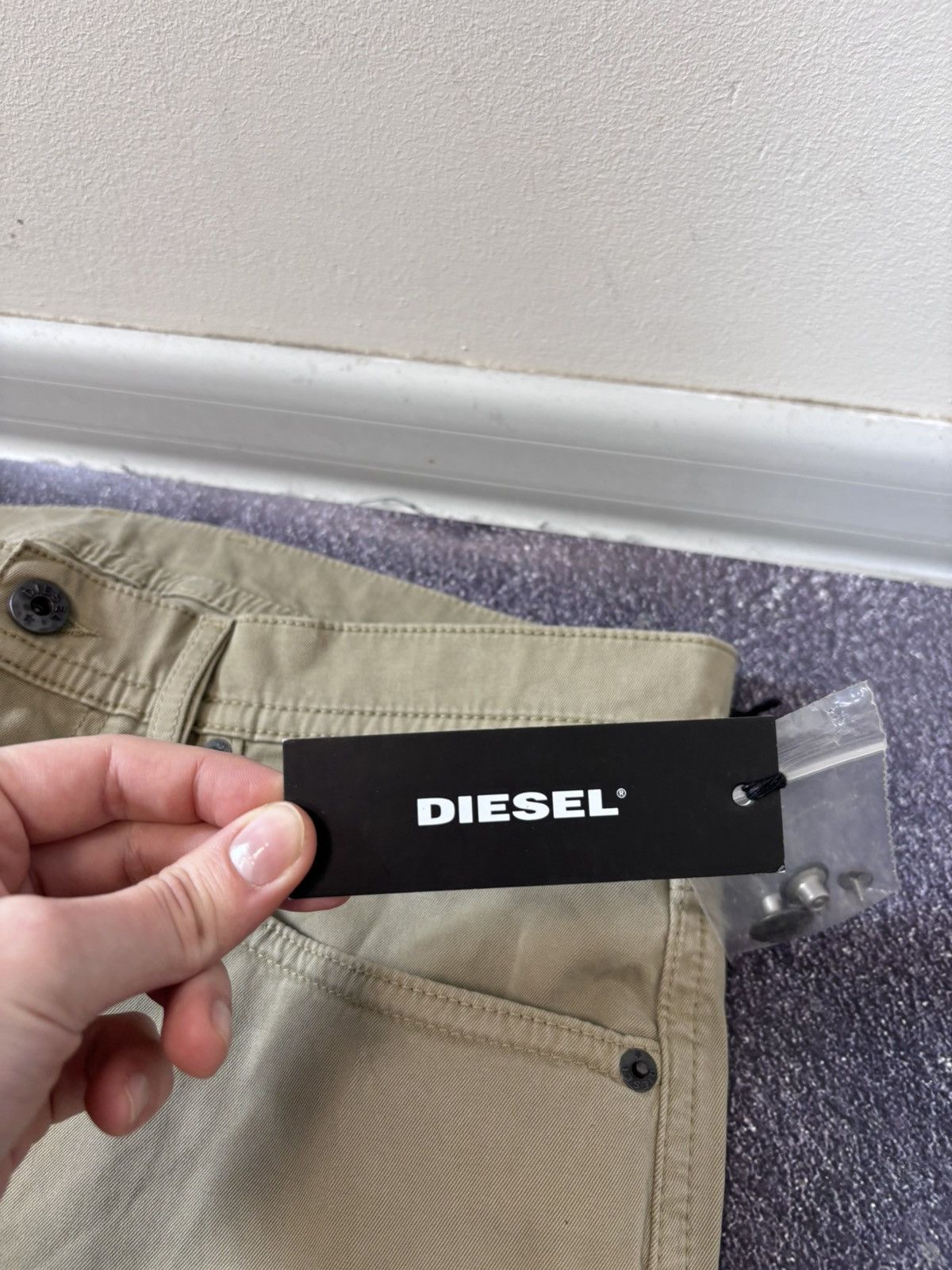 Diesel Diesel Tepphar NWT Men’s Beige Slim Fit Stretch Chino Pants Size US 30 / EU 46 - 7 Thumbnail