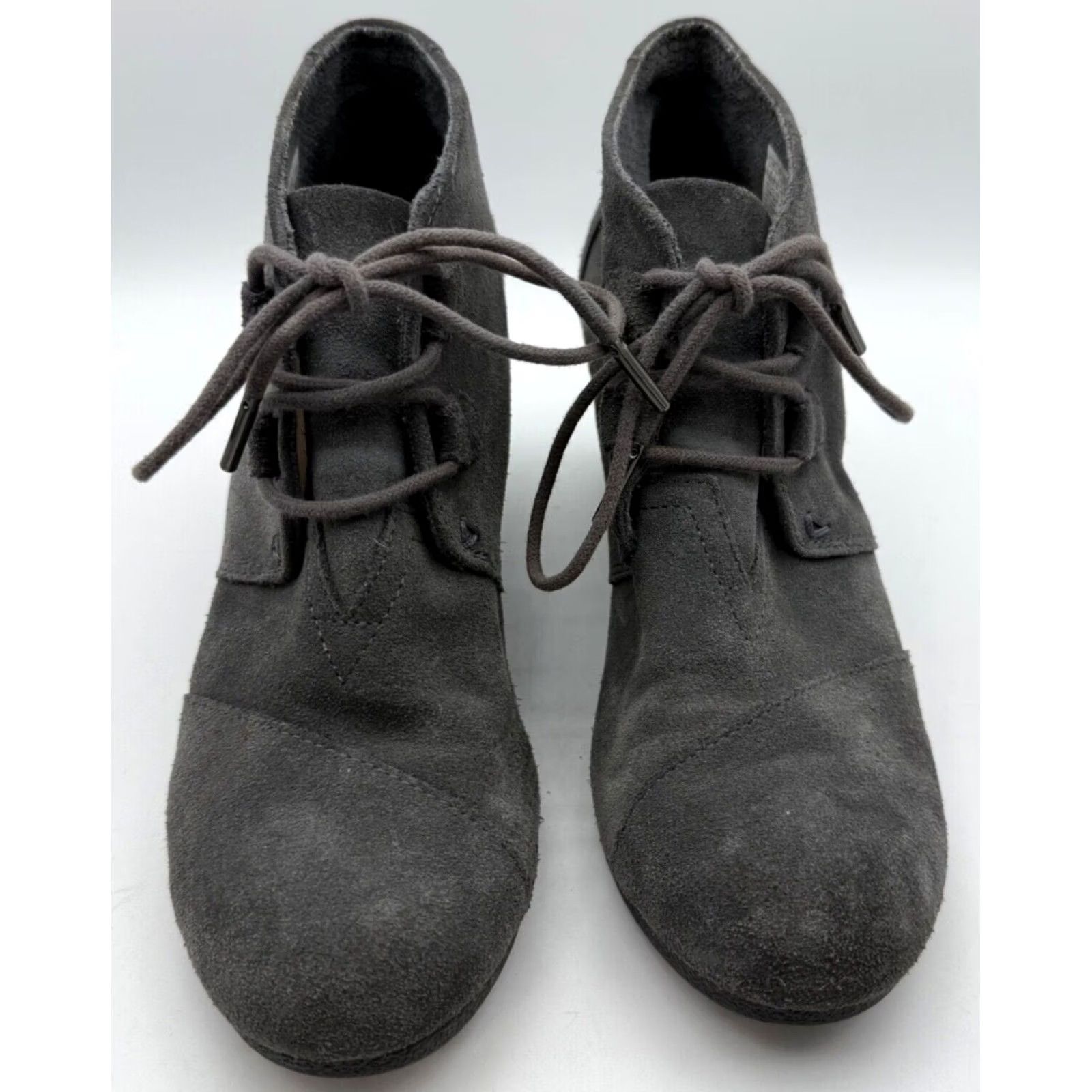 Toms Toms Womens Kala Wedge Bootie Ankle Lace Up Suede Gray Size 9 Shoes Size US 9 / IT 39 - 2 Thumbnail