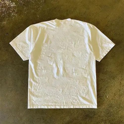 Japanese Brand White washed retro loose chair print t-shirt Size US M / EU 48-50 / 2 - 3 Thumbnail