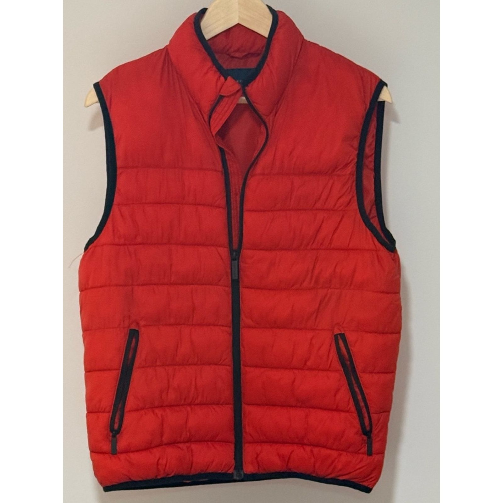 Perry Ellis Perry Ellis Red Quilted Puffer Vest with Black Trim Size US M / EU 48-50 / 2 - 9 Thumbnail