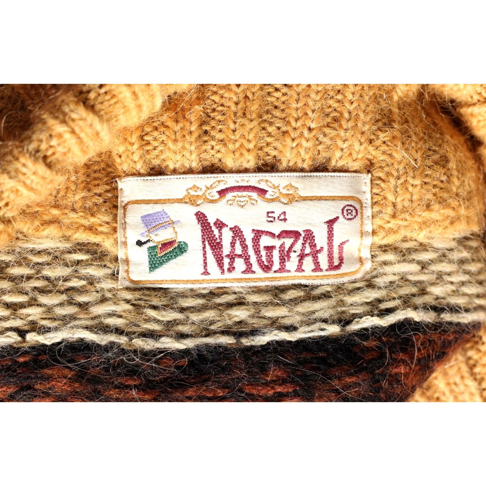 Vintage VINTAGE NAGPAL Jumper Sweater High Neck Wool Knit Aztec XL Womens Multicoloured 54 XL Pullover Chunky-Knit Casual Mens/Womens Size XL / US 12-14 / IT 48-50 - 6 Thumbnail