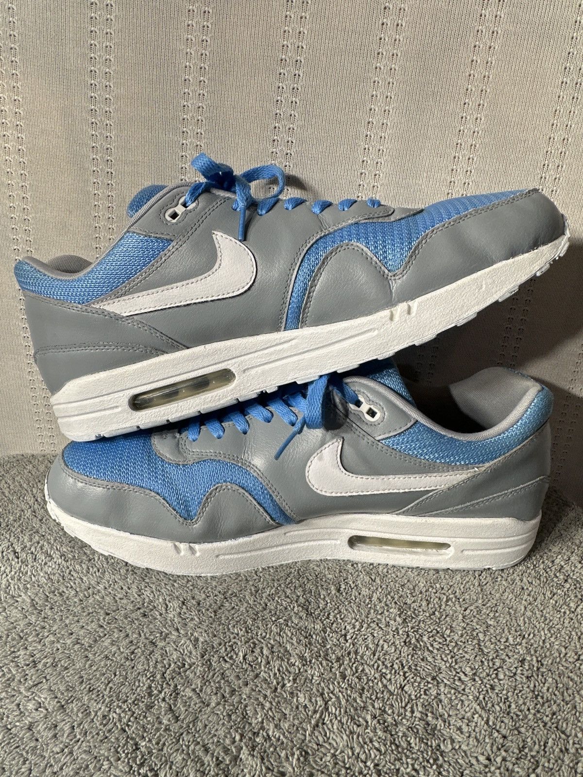 Nike Nike Air Max 1 Grey/Baby Blue Size US 15 / EU 48 - 5 Thumbnail