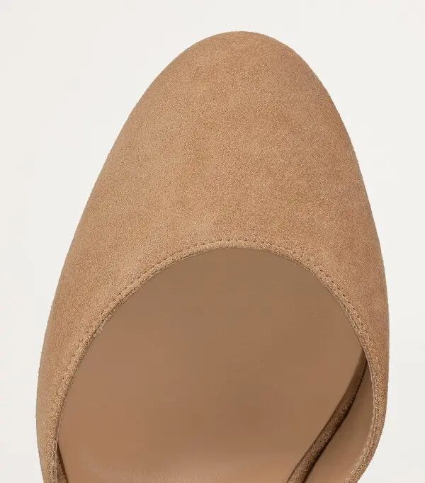 Christian Louboutin o1bcso1str0825 Jane Suede Mary Jane Pumps 85 in Beige Size US 7 / IT 37 - 4 Thumbnail