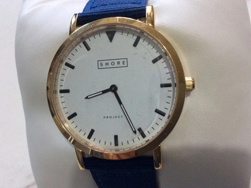 Designer Shore men's white dial blue strap watch Size ONE SIZE - 2 Thumbnail