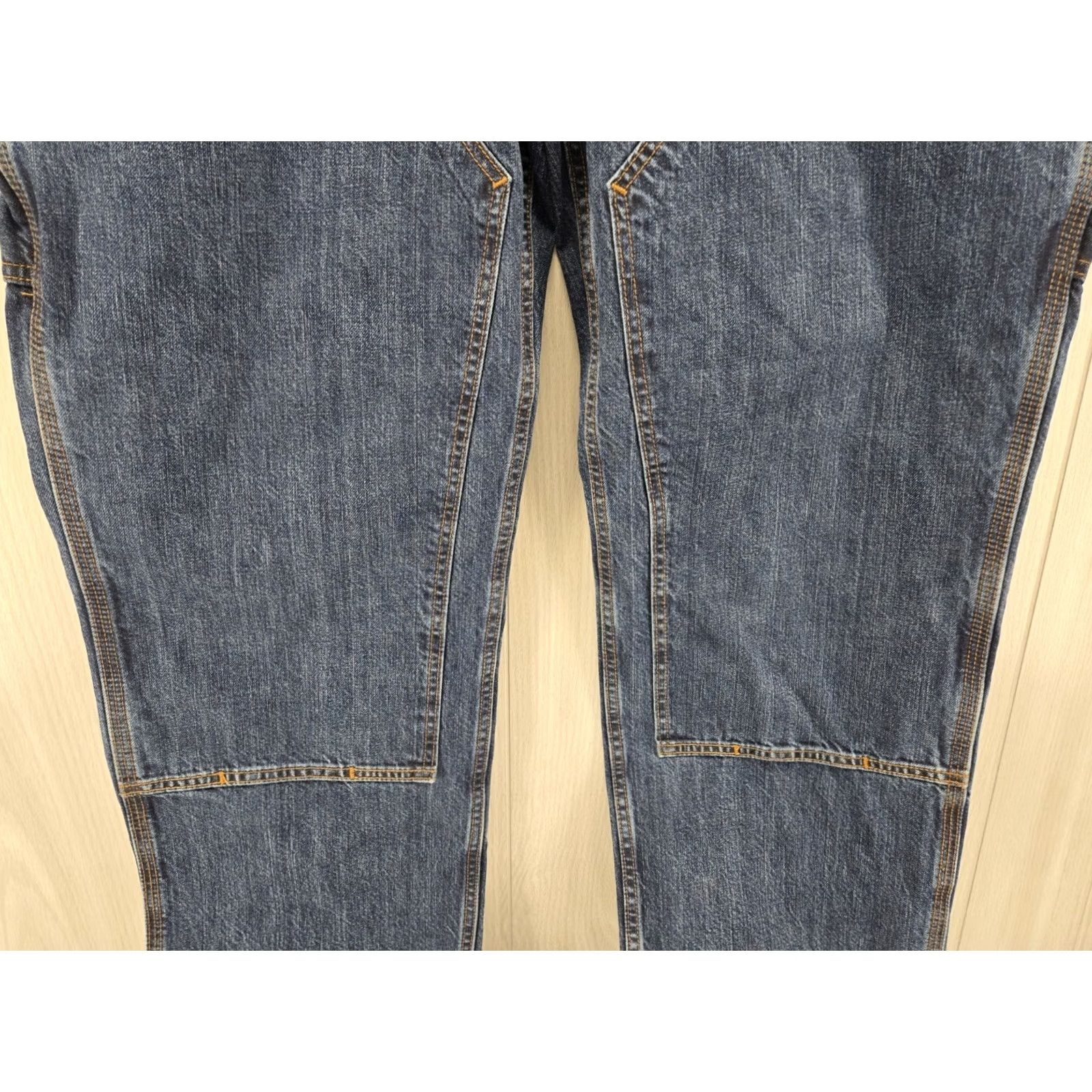 Carhartt Carhartt Jeans Men 38x32 Blue Denim Loose Fit Dark Wash double knee 104944-H45 Size US 38 / EU 54 - 4 Thumbnail