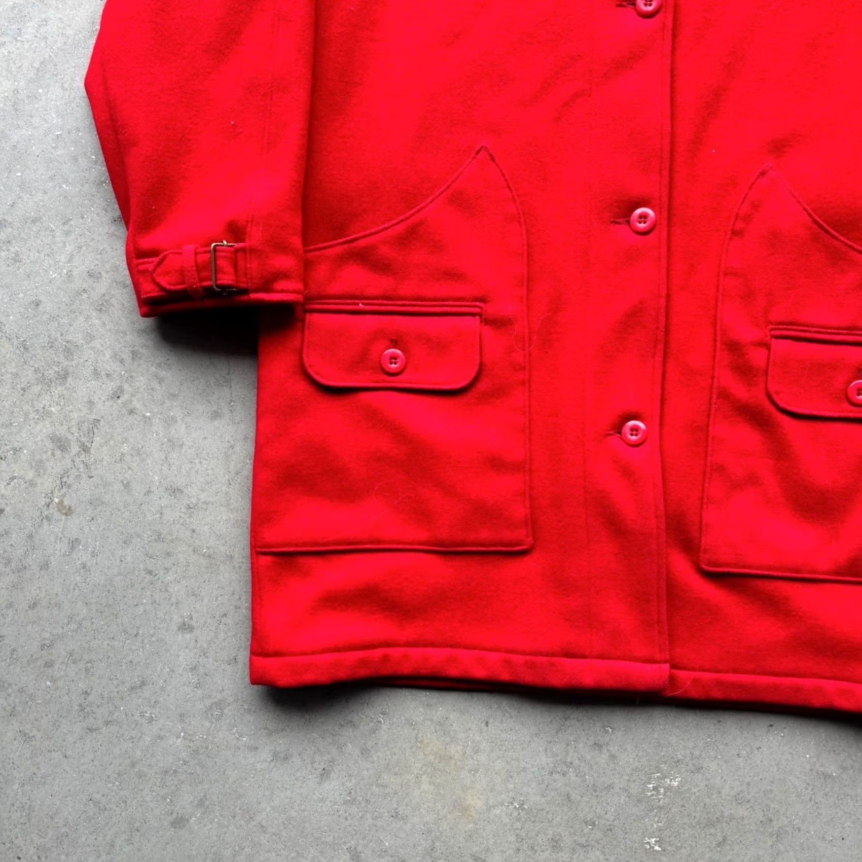 Vintage VINTAGE Woolrich Woman Red Wool Barn Coat Funnel Neck Plaid Lined Made in USA M Size M / US 6-8 / IT 42-44 - 6 Thumbnail