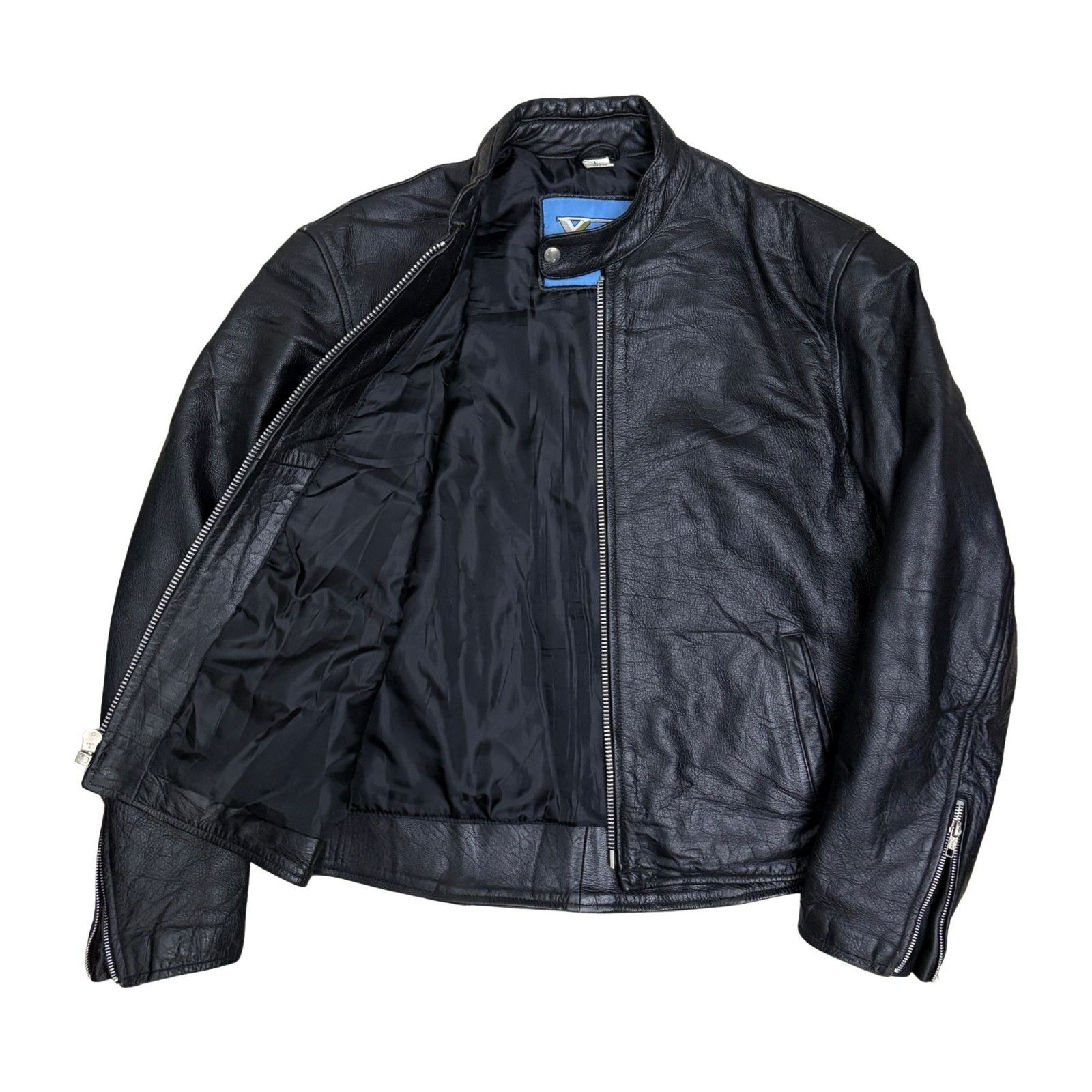 Xelement Vintage 90s Leather Motorcycle Jacket Biker Bomber Large Size US L / EU 52-54 / 3 - 2 Thumbnail