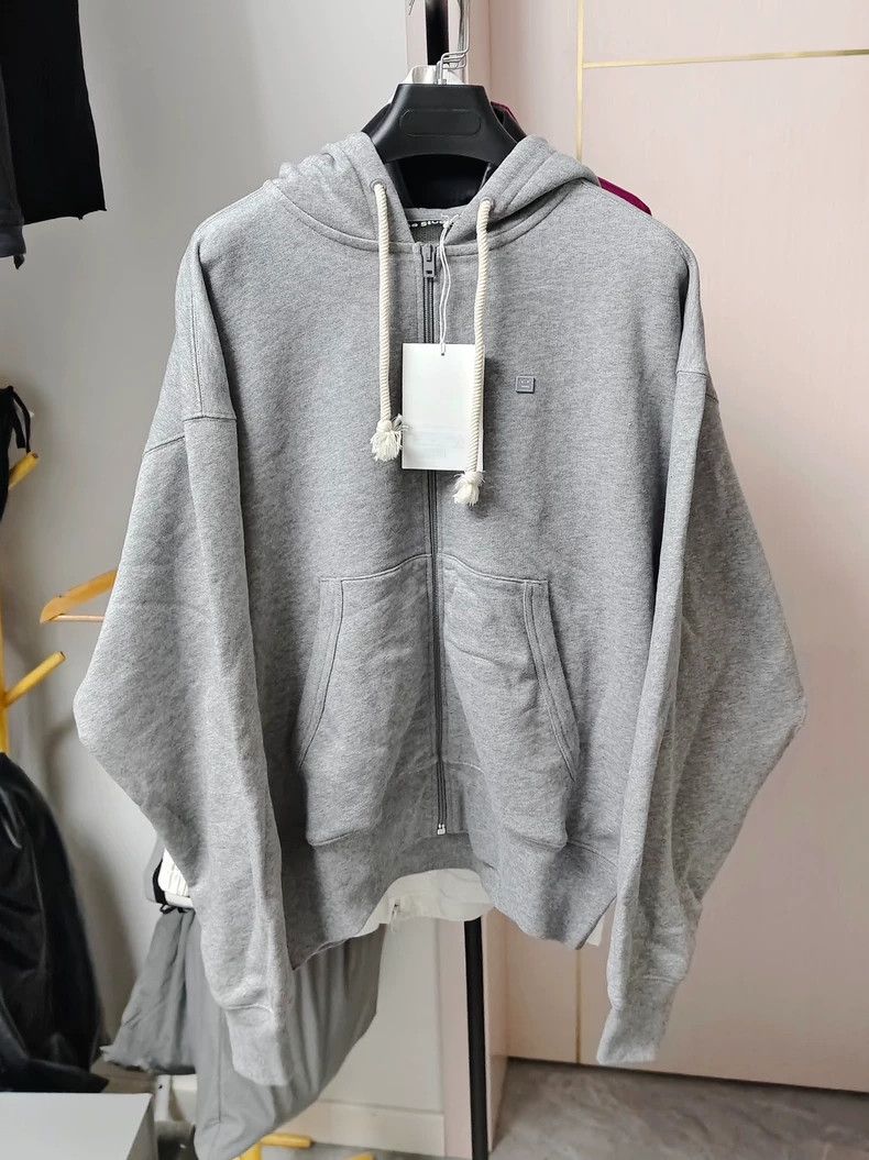 Acne Studios Acne Studios Face Emotional Loose Hooded Zip Logo Patch Zip Size US XS / EU 42 / 0 - 1 Thumbnail
