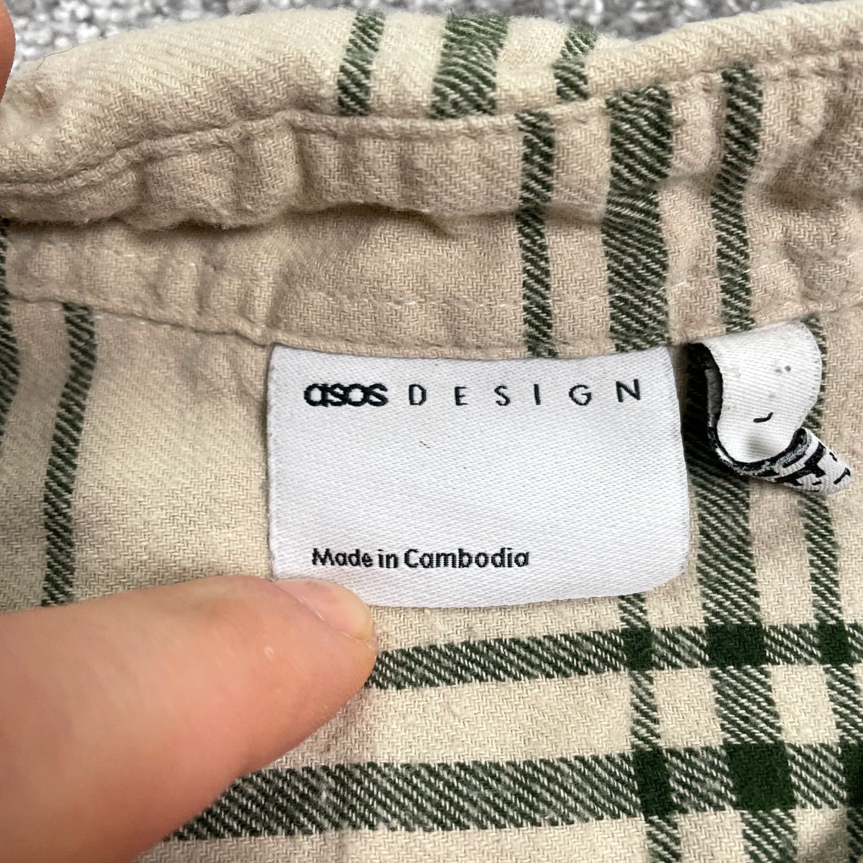 Asos ASOS Shirt Mens Large Brown Check Long Sleeve Button Down Cotton Relaxed Casual Shirt Size US L / EU 52-54 / 3 - 4 Thumbnail