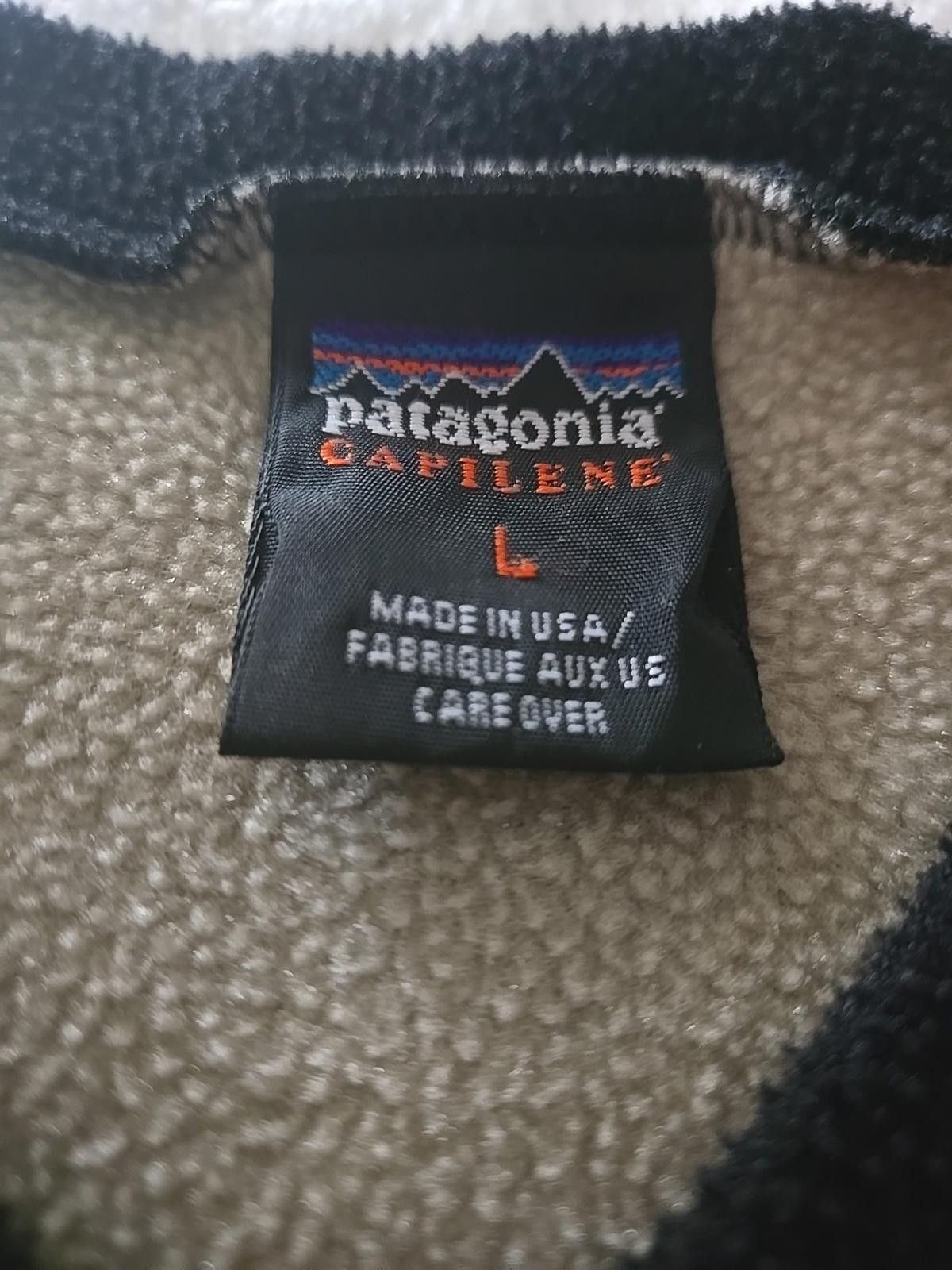 Patagonia Vintage PATAGONIA Capilene Fleece Mens L Grey Black Pullover Size US L / EU 52-54 / 3 - 8 Thumbnail