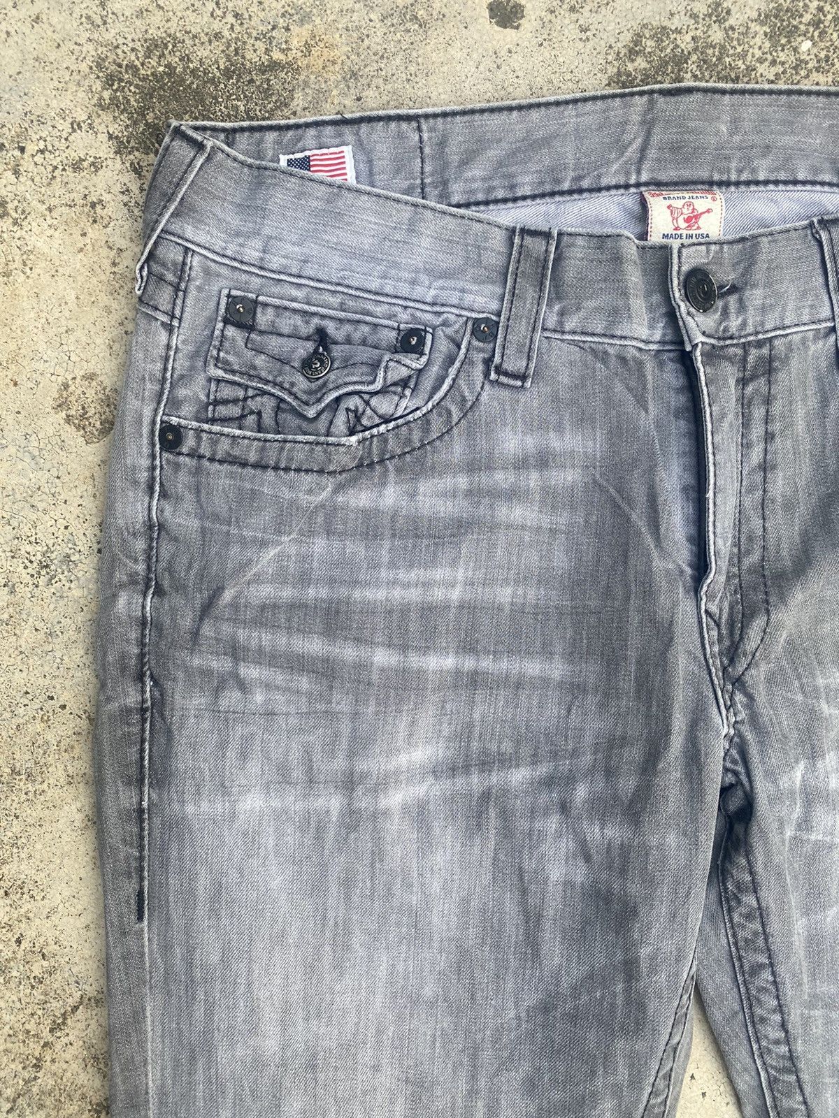 If Six Was Nine × Japanese Brand × True Religion True Religion Fade Loose Straightcut Black Label Edition Size US 39 - 6 Thumbnail