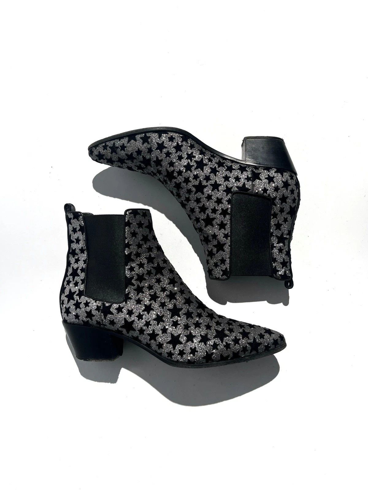 Saint Laurent Paris FW16 Star Glitter Boots