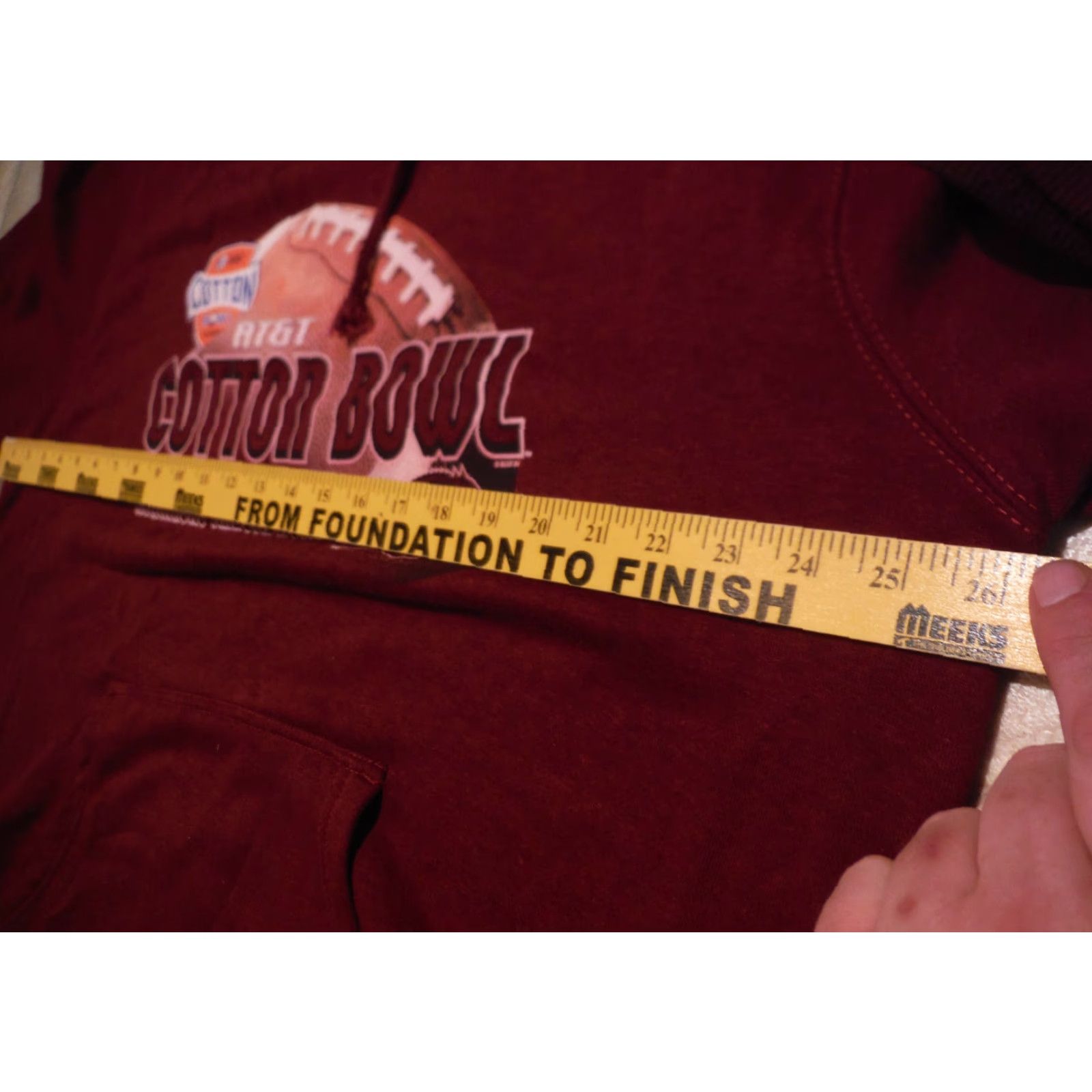 Vintage VINTAGE ARKANSAS RAZORBACK 2012 COTTON BOWL Mens XL Football Graphic Hoodie Jacket STORM FLEECE Burgundy Red Cotton Jacket Size US XL / EU 56 / 4 - 2 Thumbnail