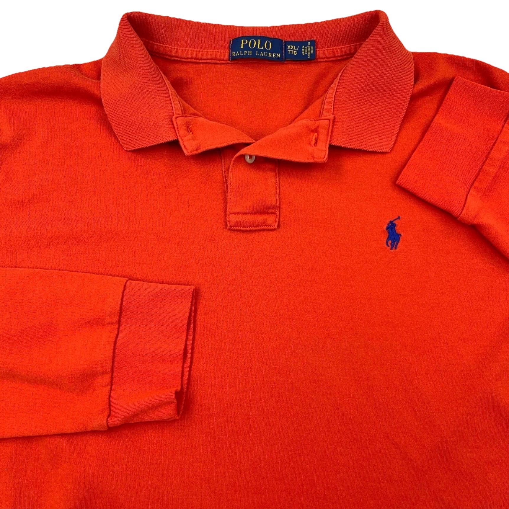 Polo Ralph Lauren Polo Ralph Lauren Polo Shirt Men 2XL Orange Solid Cotton Golf Rugby Casual Classic Modern Size US XXL / EU 58 / 5 - 2 Thumbnail