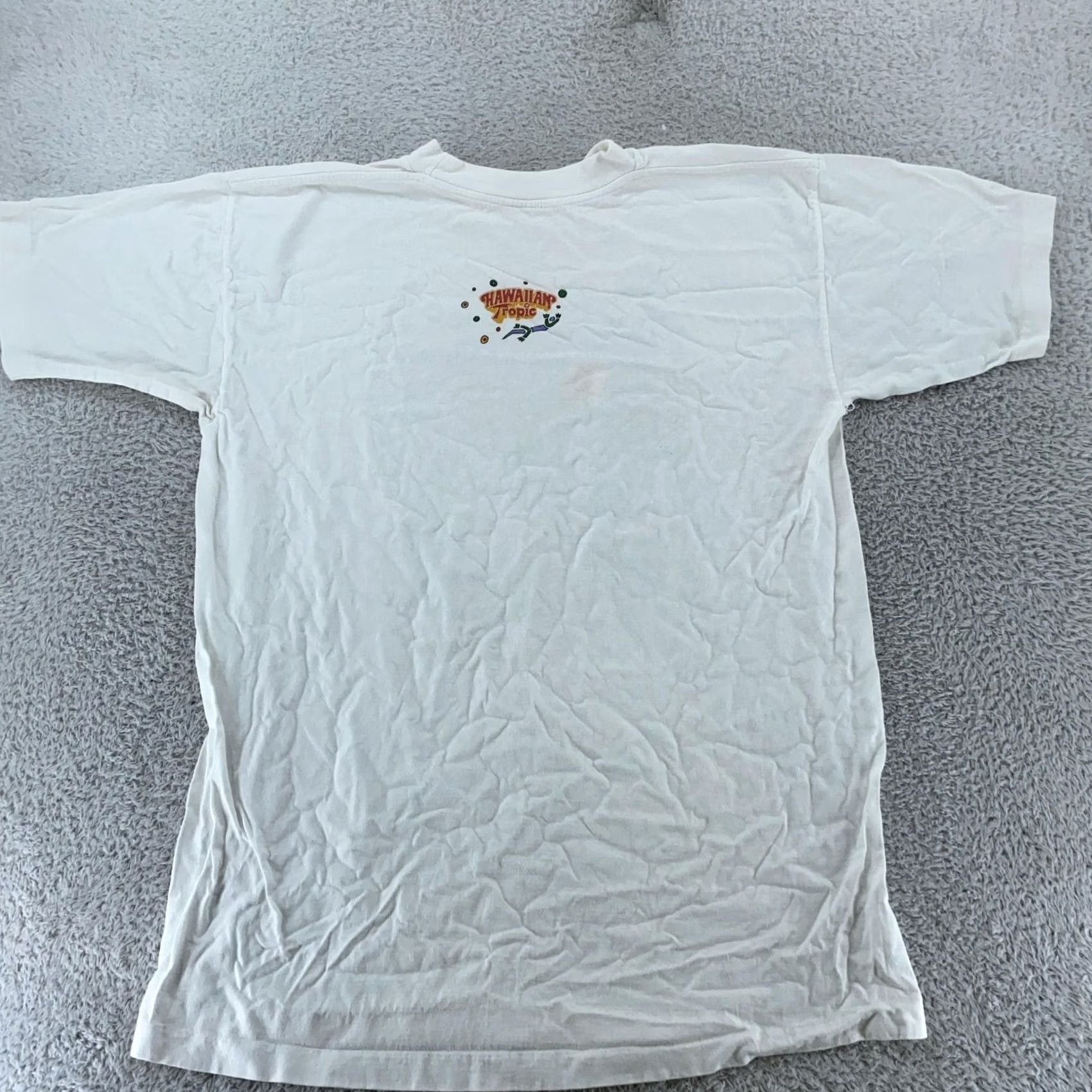Vintage VINTAGE Hawaiian Tropic Shirt Mens L White Palm Trees Surf 90s Beach Tee Size US L / EU 52-54 / 3 - 4 Thumbnail