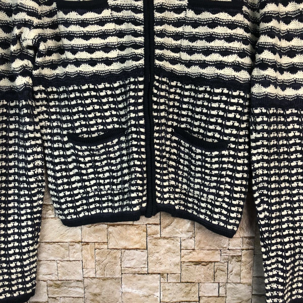 Junko Shimada Limited Edition Junko Shimada Blue Patterned Cardigans #A896 Size S / US 4 / IT 40 - 6 Thumbnail