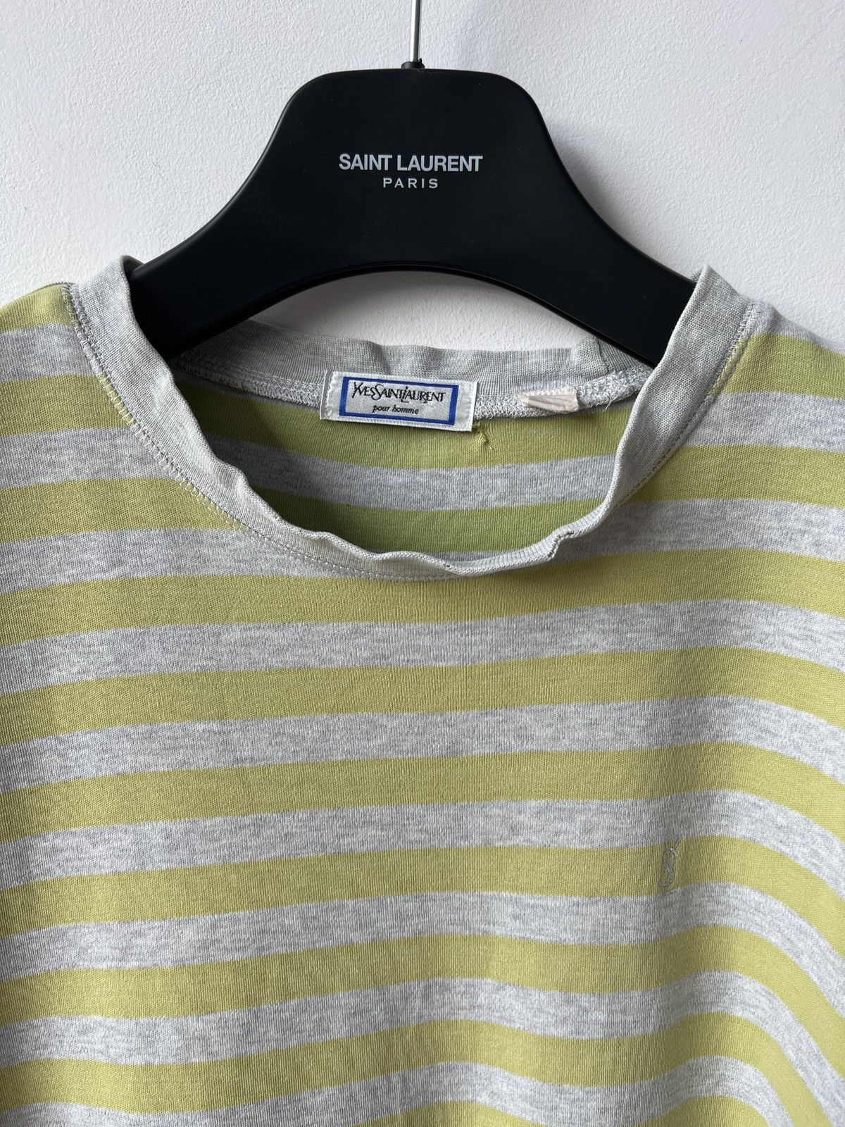 Vintage × Yves Saint Laurent Vintage Yves Saint Laurent Striped Boxy Fit T-Shirt Luxury Size US M / EU 48-50 / 2 - 3 Thumbnail