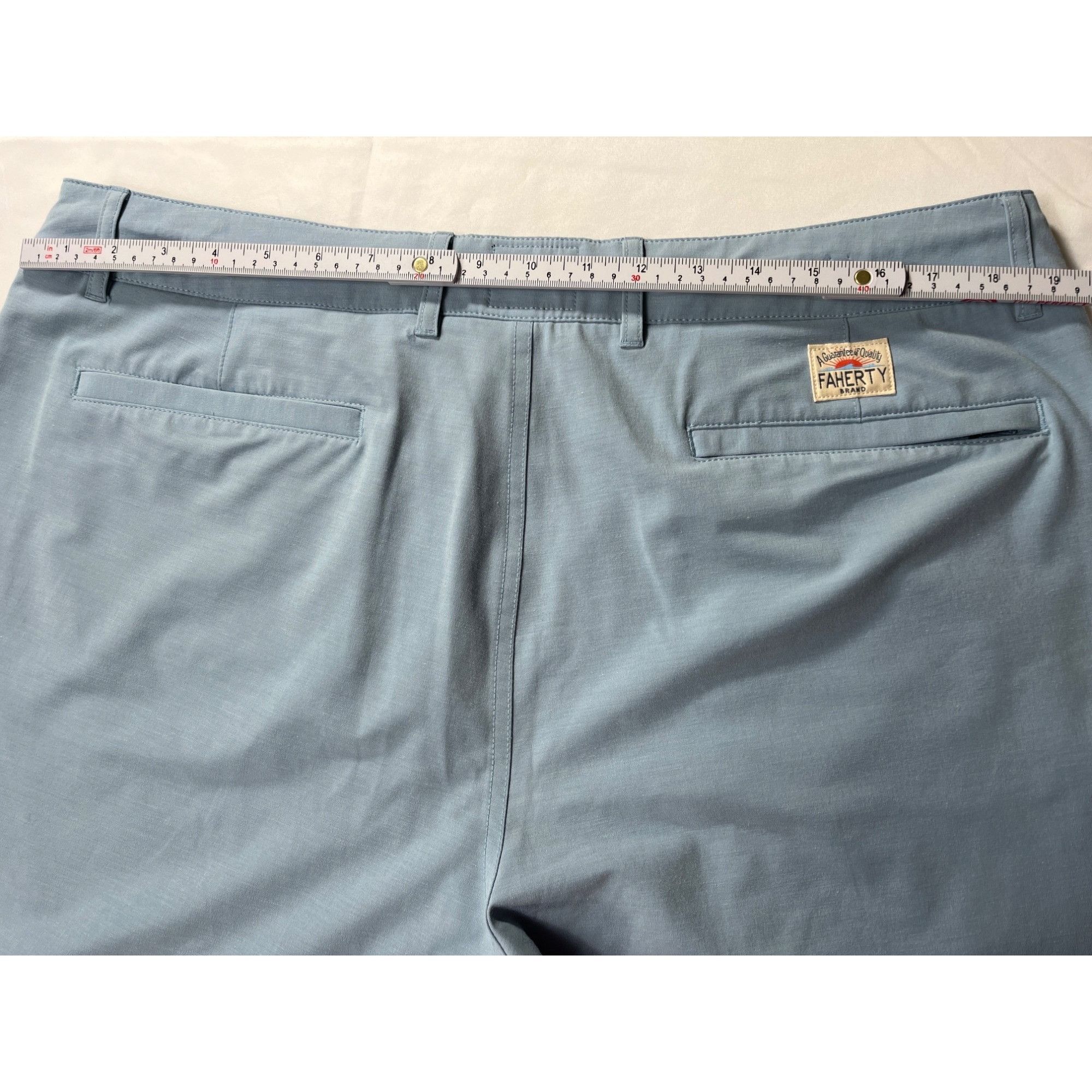 Faherty Faherty Mens Light Blue Casual Shorts Size 36 SKU 7099 Size US 36 / EU 52 - 8 Thumbnail
