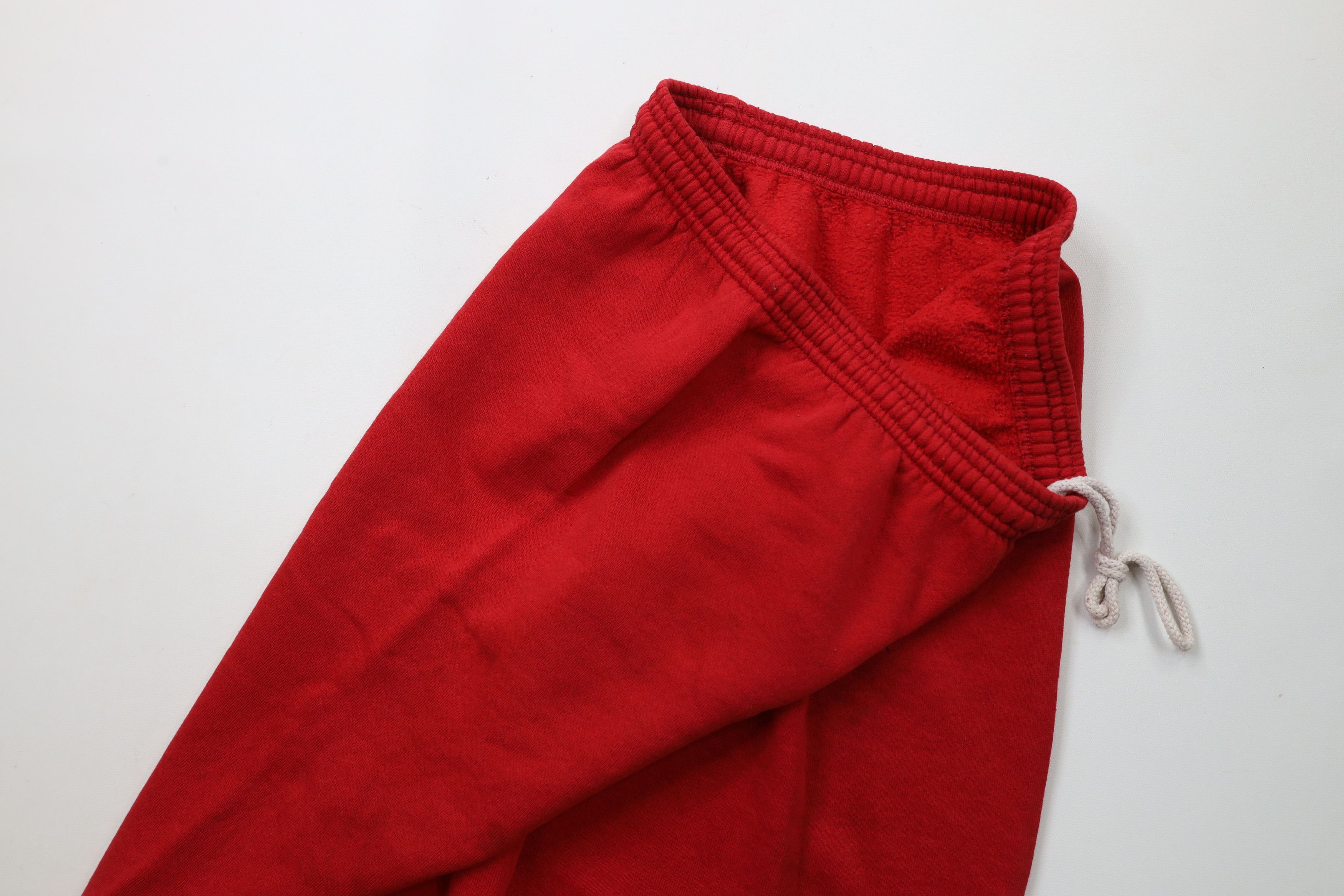 Vintage Vintage 90s Streetwear Blank Sweatpants Joggers Red USA Size US 36 / EU 52 - 9 Thumbnail