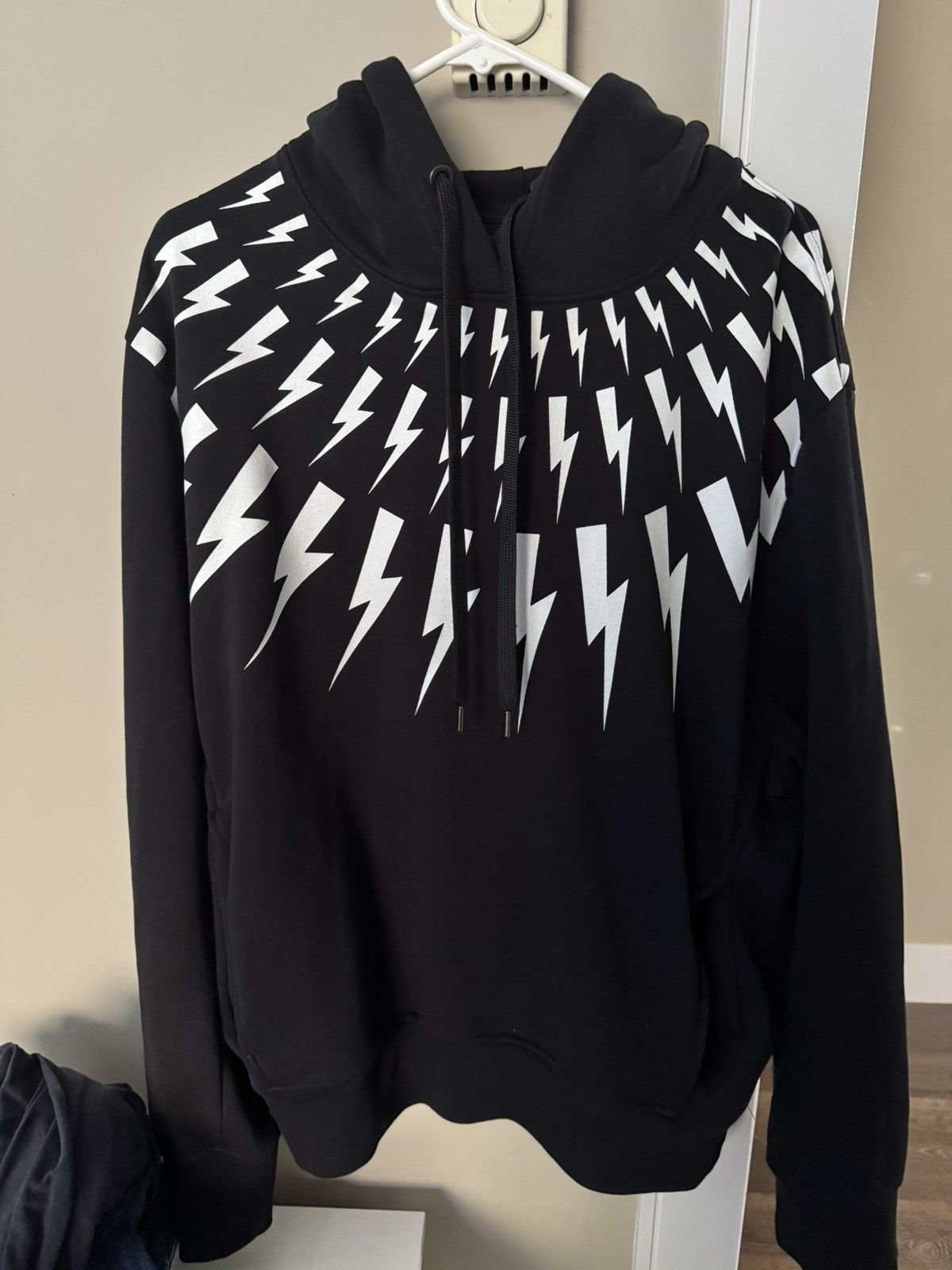 Neil Barrett Neil Barrett Fair Isle Thunderbolt Hoodie Size US L / EU 52-54 / 3 - 2 Thumbnail