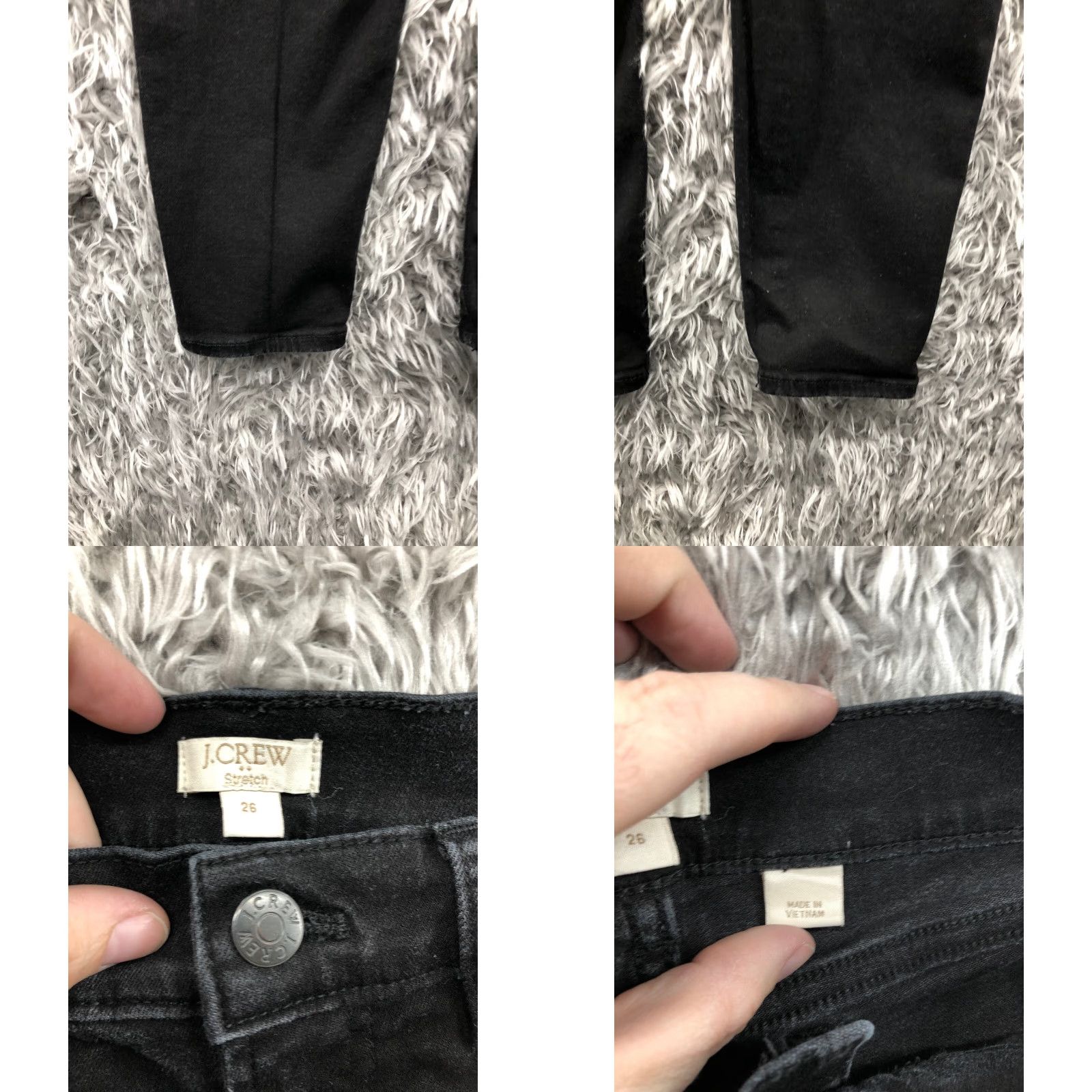 J.Crew J.CREW Jeans Size 26 Womens Mid Rise Dark Wash Black Denim Skinny Size 26" / US 2 / IT 38 - 8 Thumbnail