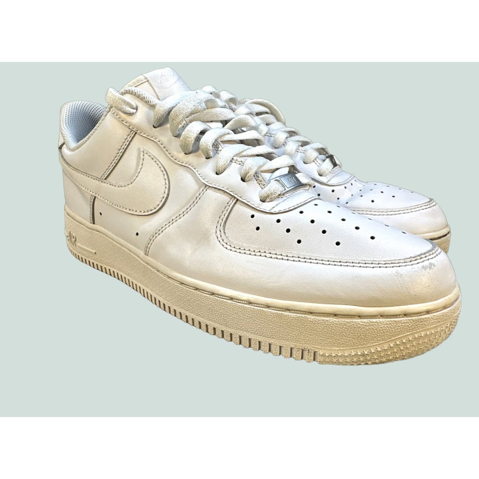 Nike Nike Air Force 1 '07 Low Triple White Shoe Mens 11.5 White Sneaker CW2288-111 Size US 12 / EU 45 - 1 Thumbnail